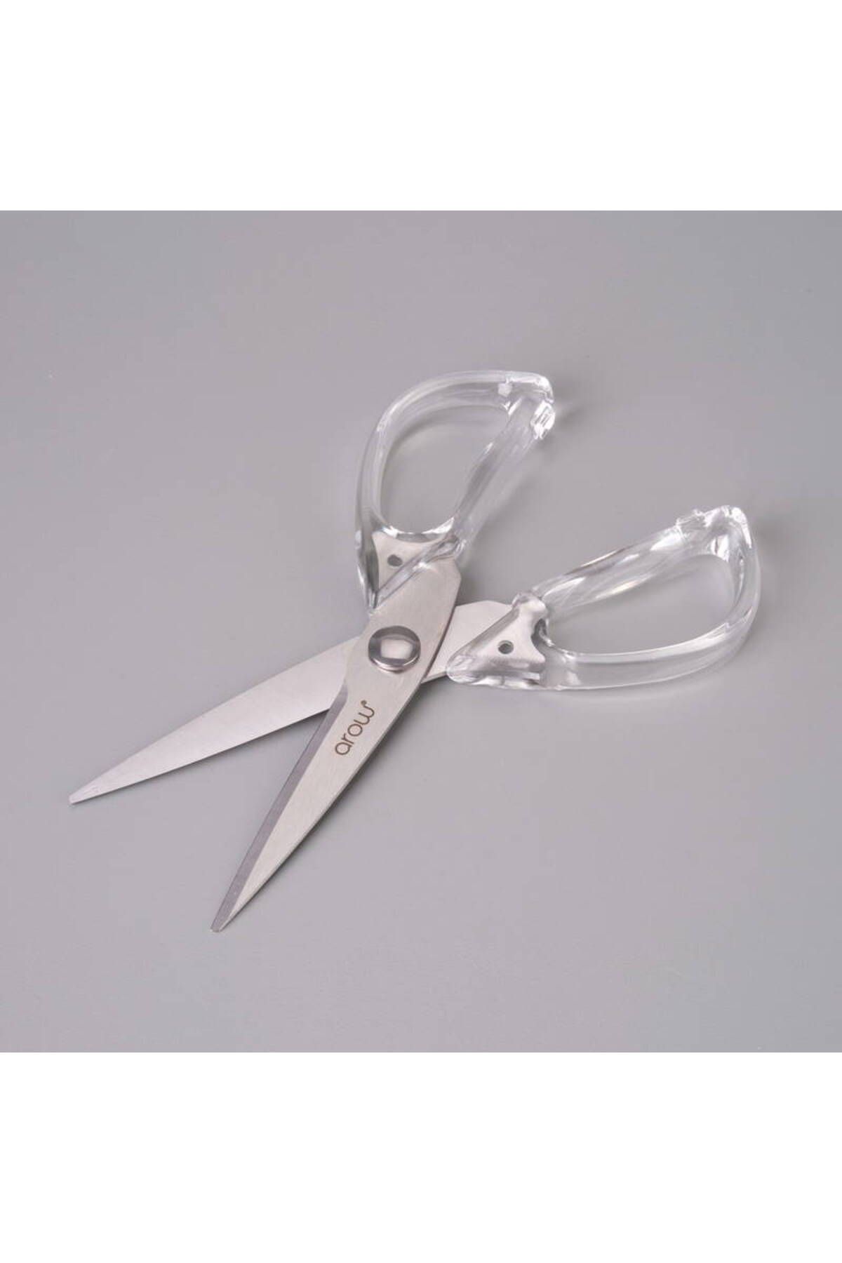 AROW-Transparent Handle Chicken Scissors Kitchen Scissors Multi-Purpose Scissors 12cm 2