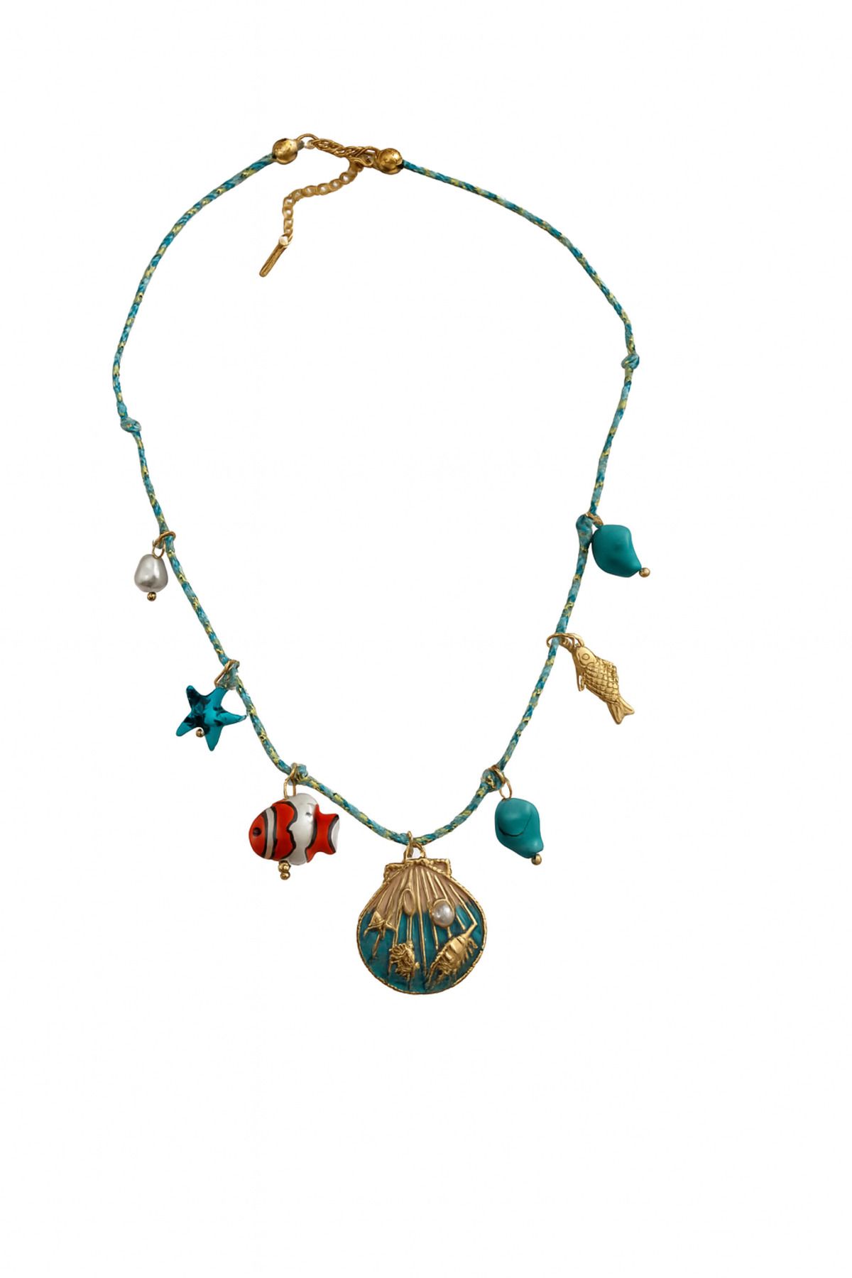 Venus Design Renkli Midye Charm Kolye