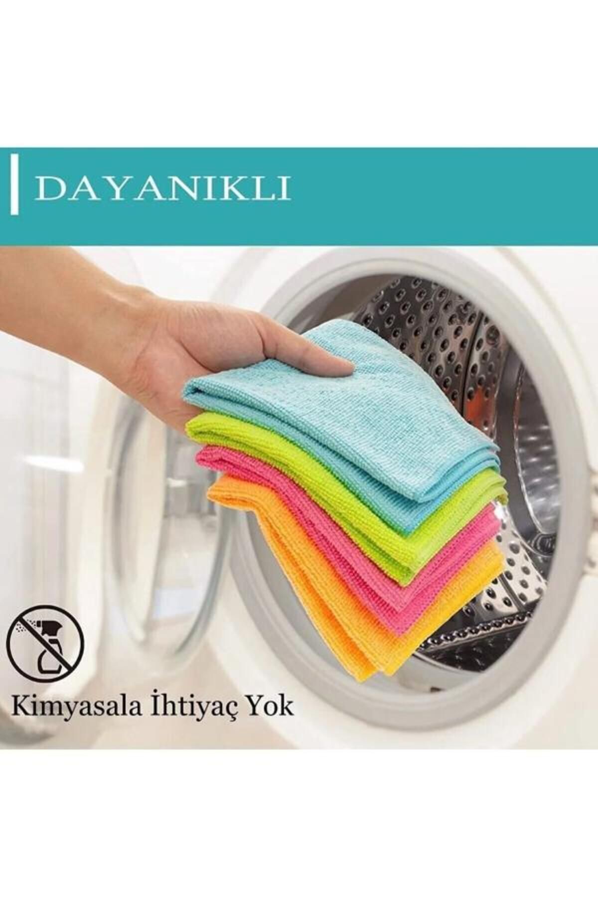 ODTA Mikrofiber Bez Temizlik Oto Araba Yıkama - Çok Amaçlı Bezi Seti 12'li