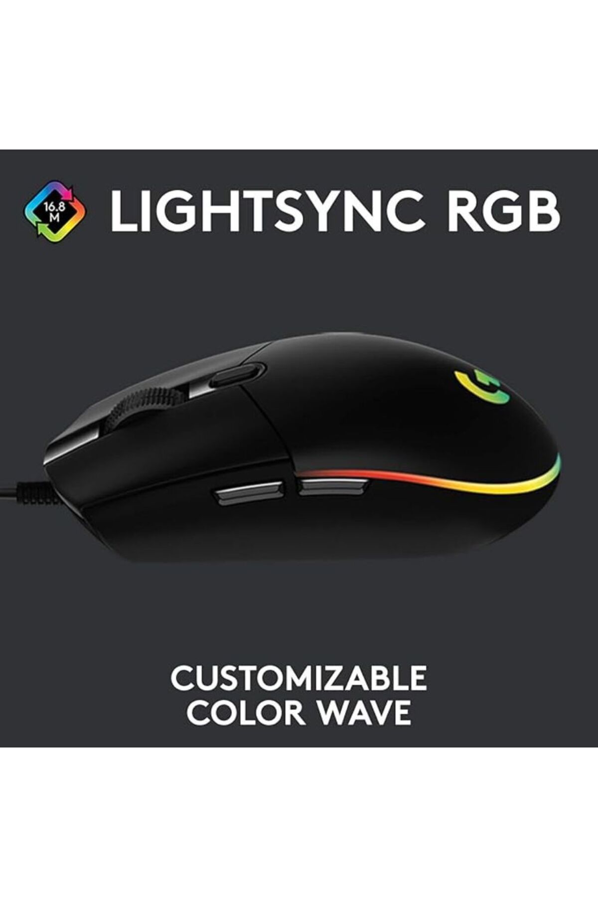 logitech-Logitech G102 LIGHTSYNC Gaming Mouse with Customizable RGB Lighting, 6 Programmable Buttons, Lightweight 3