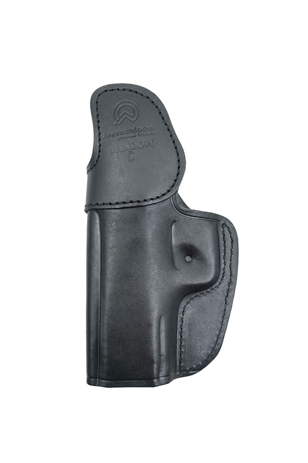 Aresoutdoors CZ Shadow 2 Compact İçin Uyumlu Siyah Metal Mandallı Kemer İçi Gizli Deri Silah Kılıfı