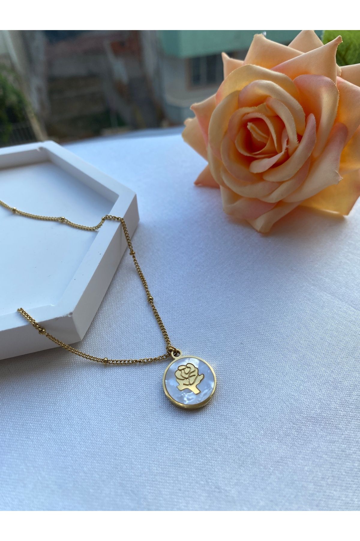 Ms Accessory MS Minimal Gül Kolye