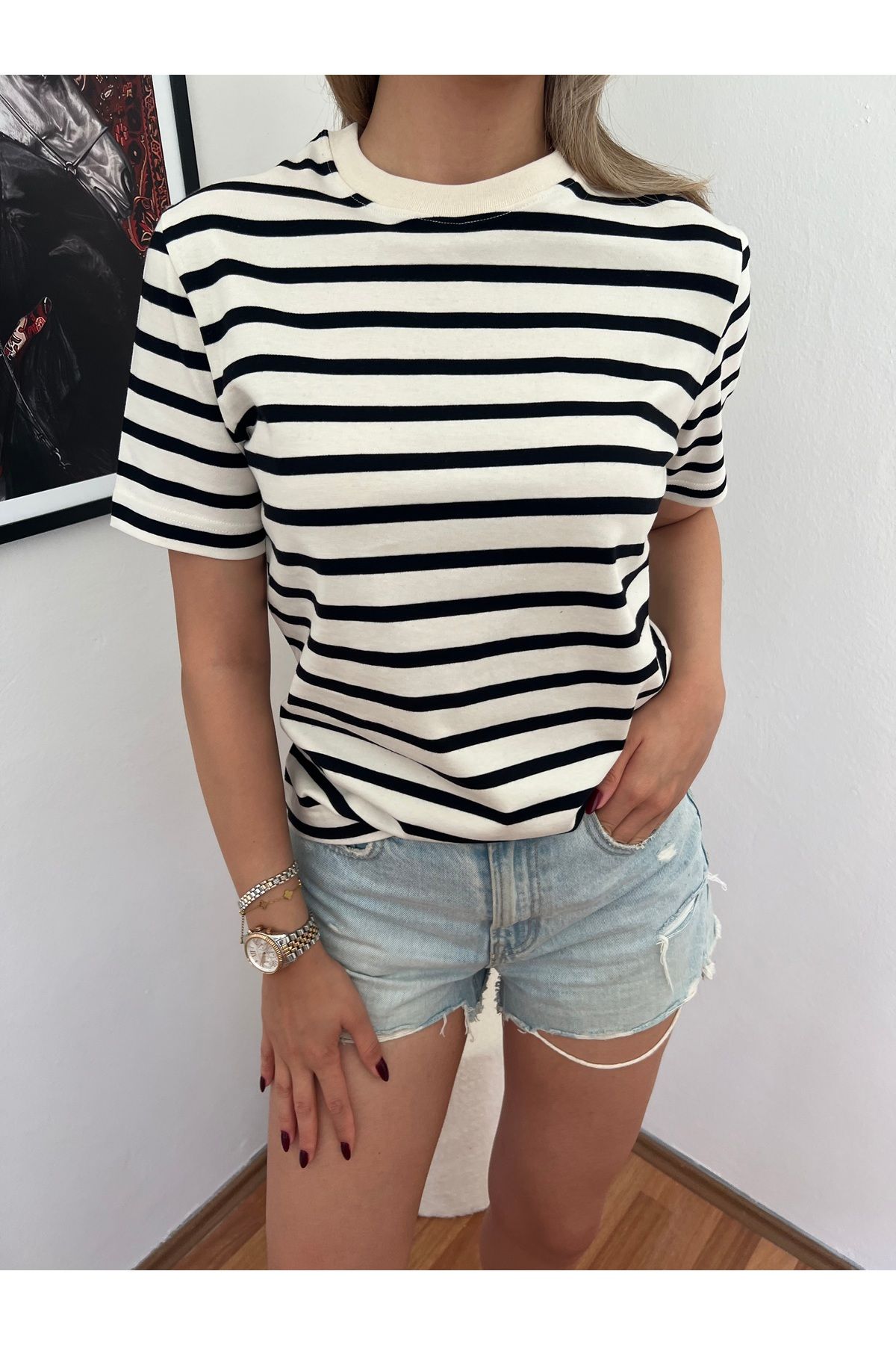 Butik Çizgili T-shirt