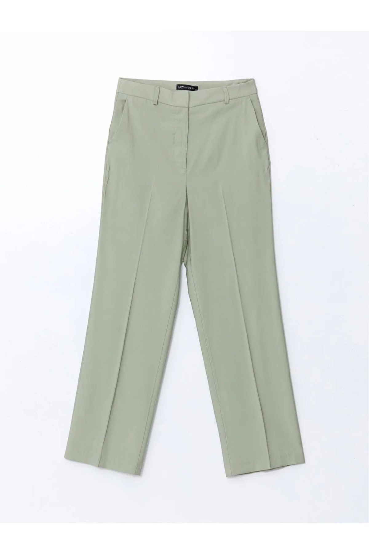 LC Waikiki LCW Modest Yeşil Standart Fit Geniş Paça Kadın Pantolon