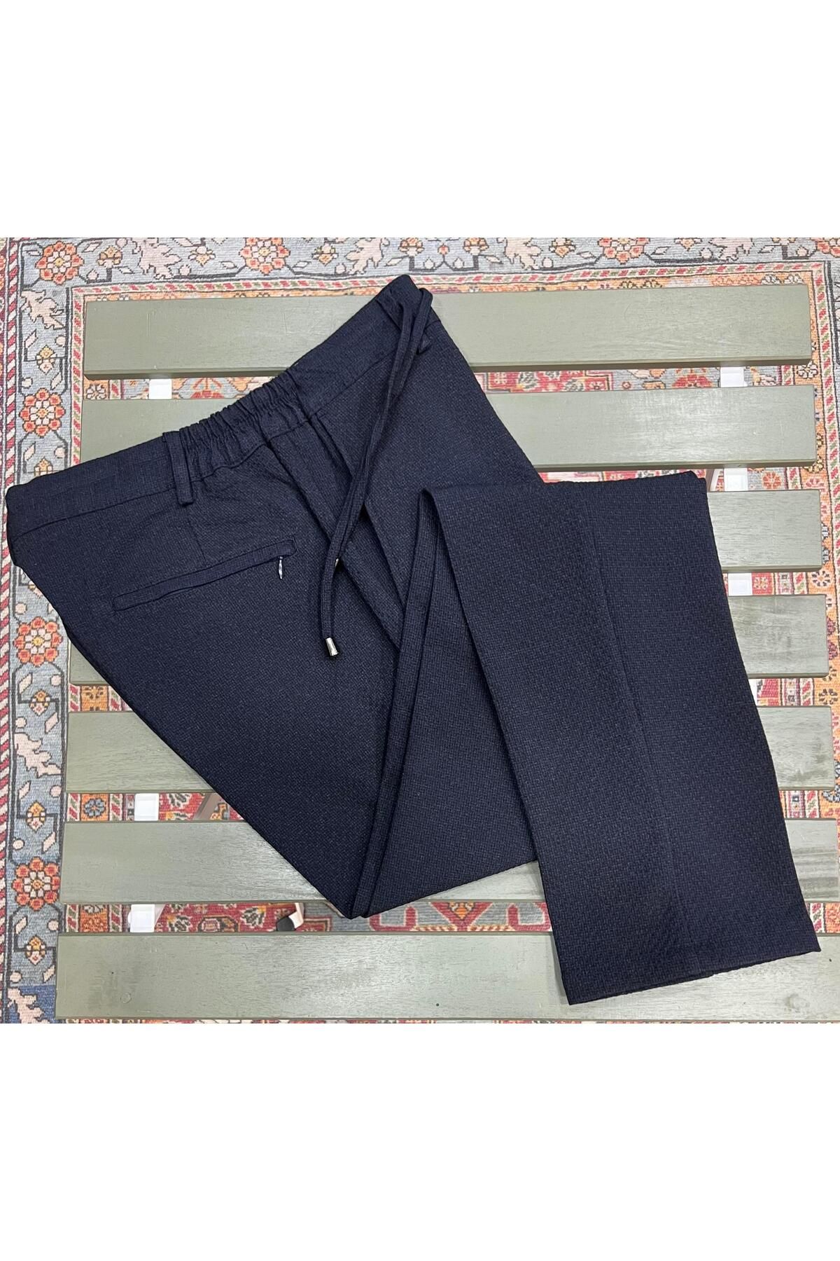 Yubacollection Gofre Jogger Pantolon Lacivert
