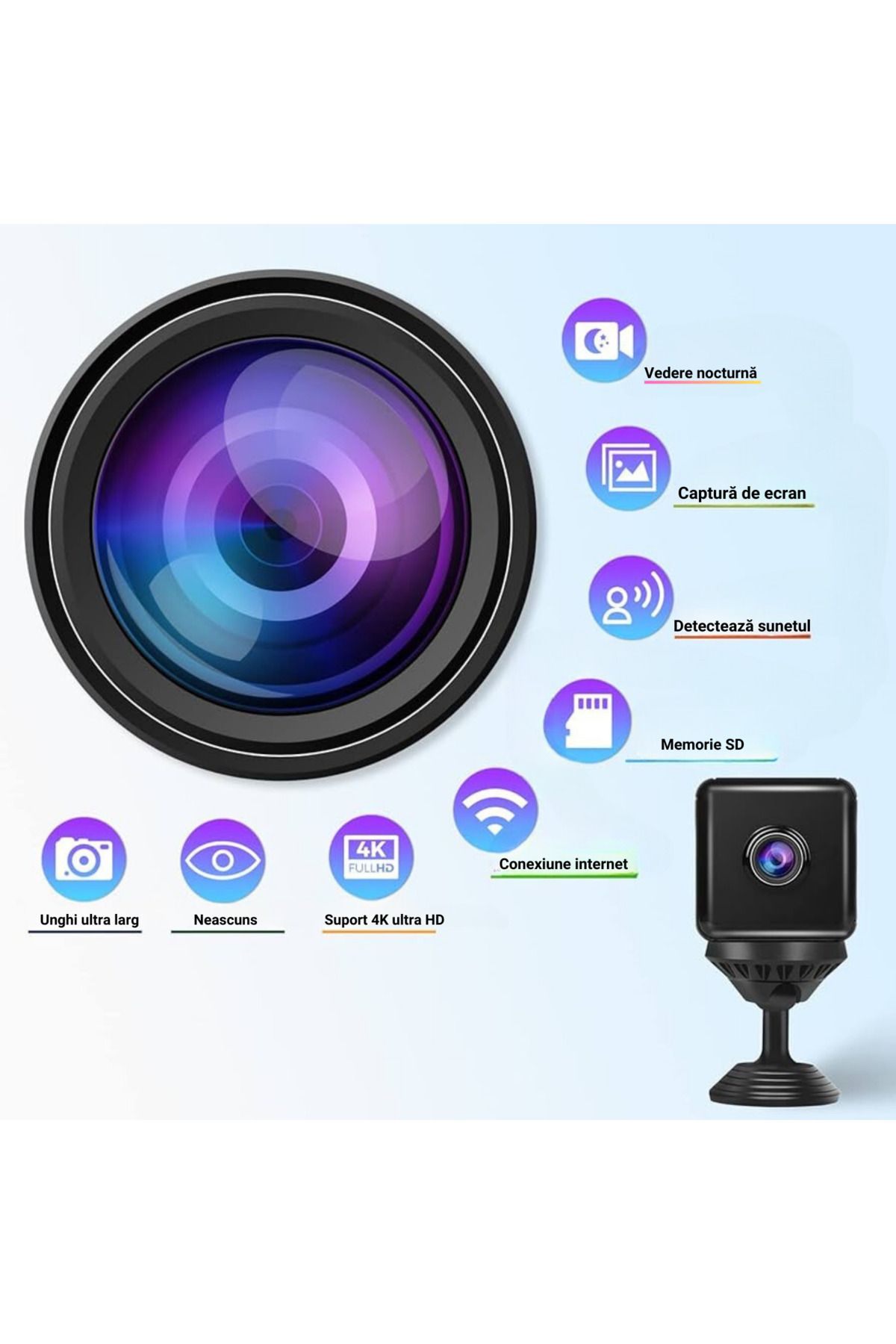 LUDORA-Mini Spy Camera X6d, Spy Camera, ®, Video Recording and Microphone, Wi-fi Connection, 1080p 5