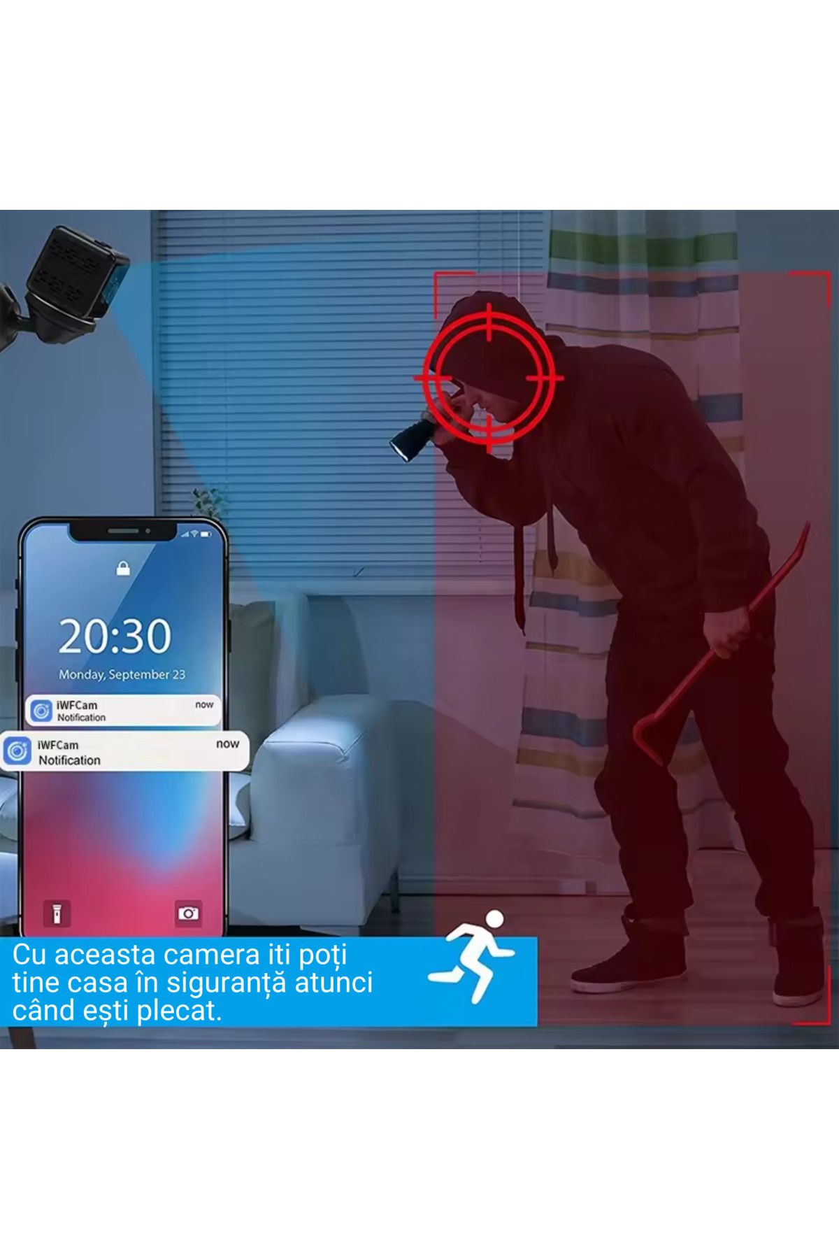 LUDORA-Mini Spy Camera X6d, Spy Camera, ®, Video Recording and Microphone, Wi-fi Connection, 1080p 9