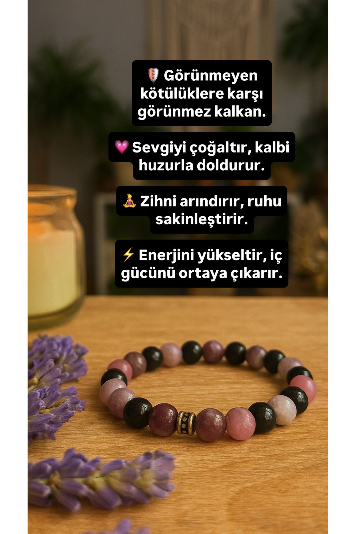 MODA Turmalin Taşı 💗 Sevgi, Huzur ve Koruma Tek Bileklikte!