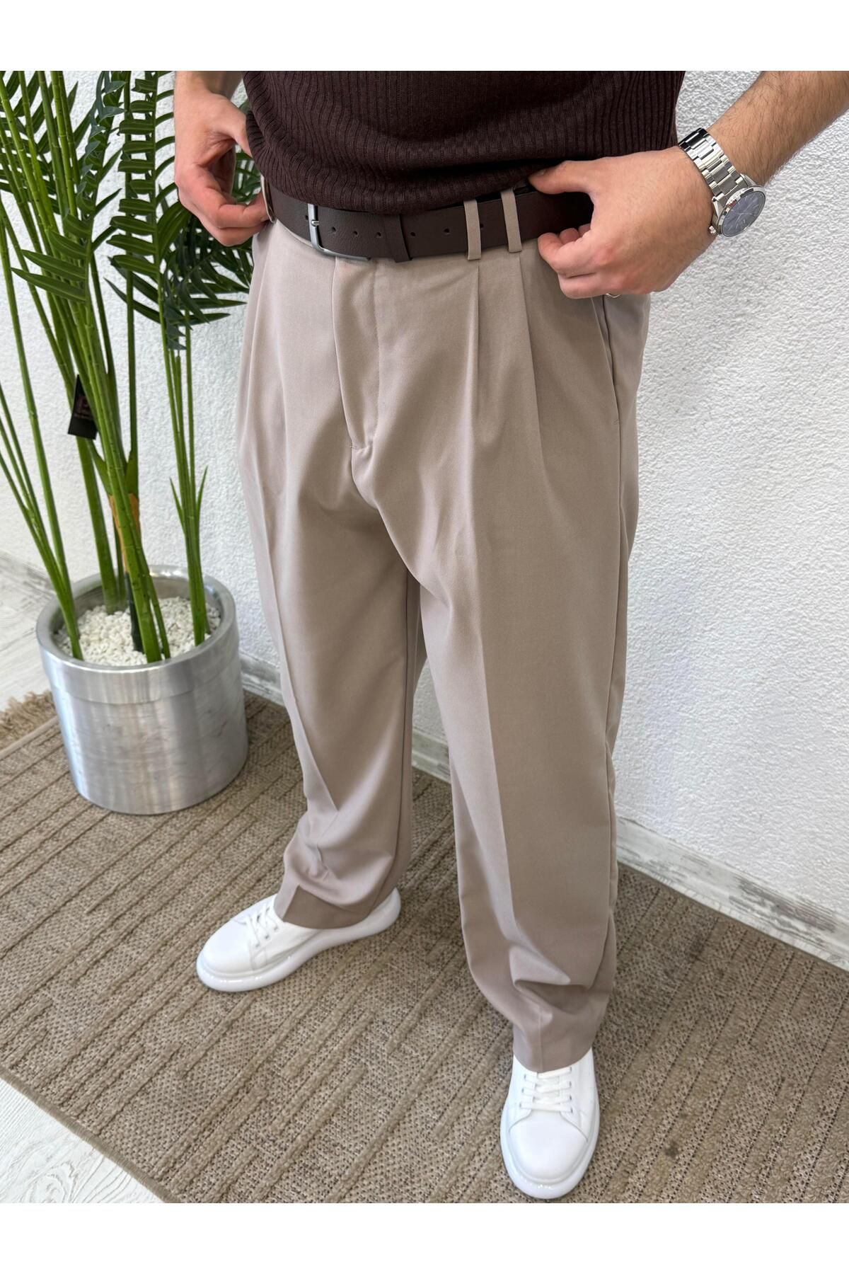 Yubacollection Baggy Pantolon Krem