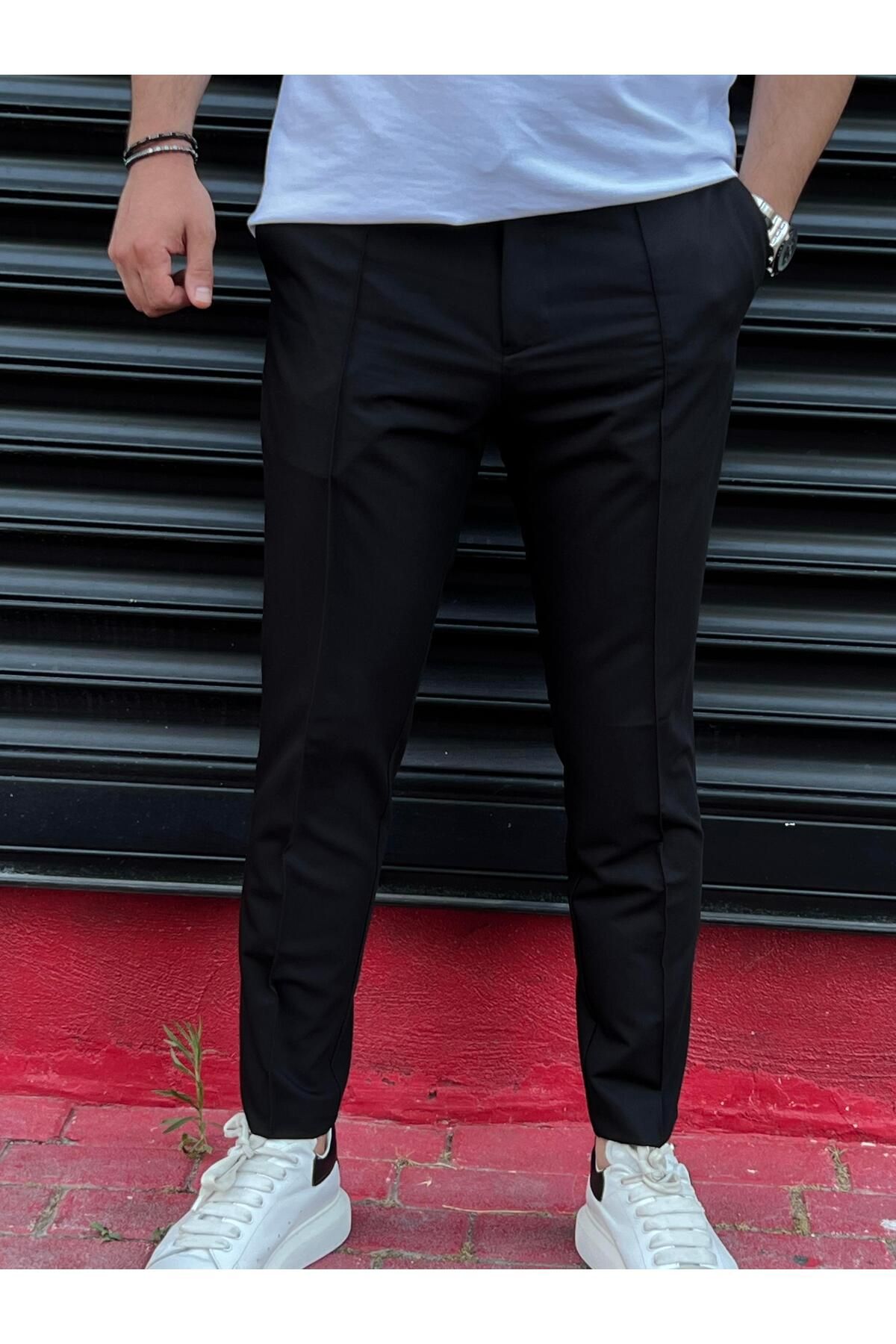 Yubacollection Paraşüt Kumaş Pantolon Siyah