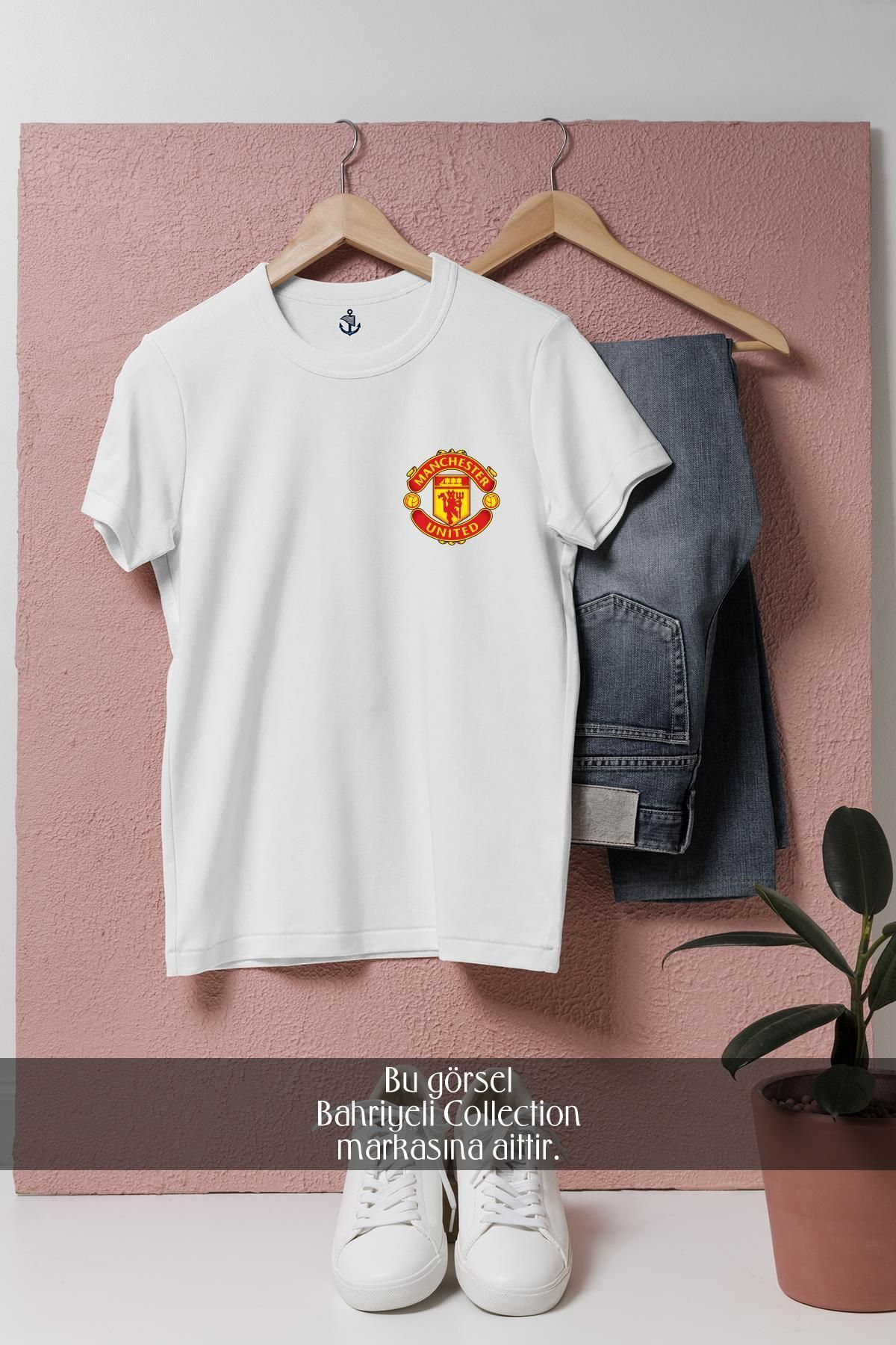 Bahriyeli Collection Oversize Manu Futbol Takımı Logosu Cep Tasarımlı Unisex T-Shirt