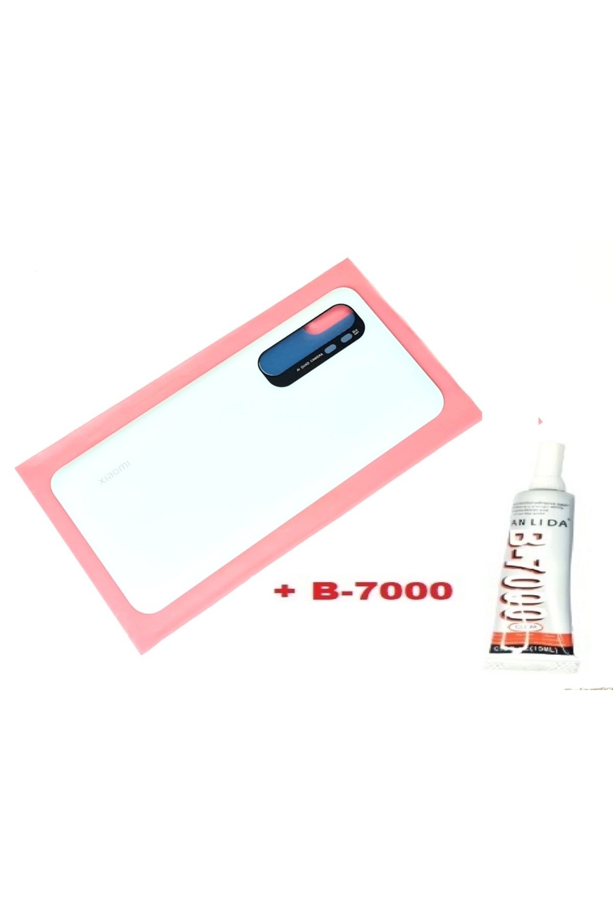indirimplus Xiaomi Mi Note 10 Lite Arka Kapak (CAM+B 7000) BEYAZ
