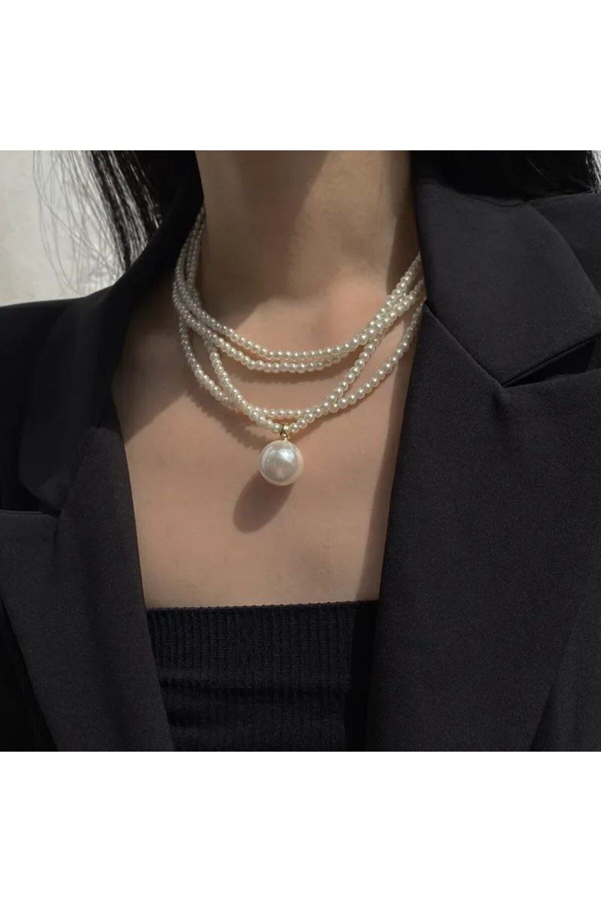 Shiklik MODA Şıklığınızı Tamamlayan 4'lü İnci Kadın Kolye