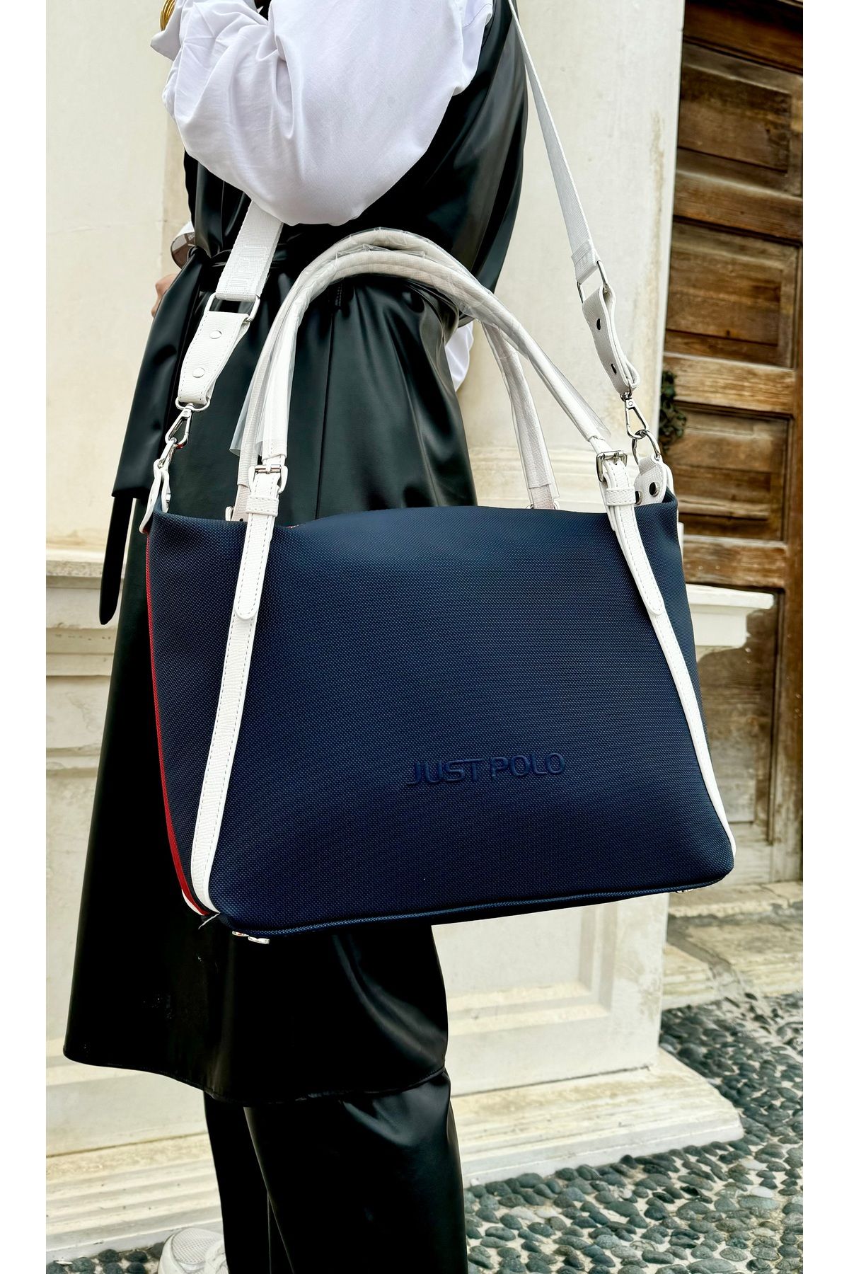 Just Polo JP orijinal just polo kadın büyük boy omuz çantası ebat 32x28 cm