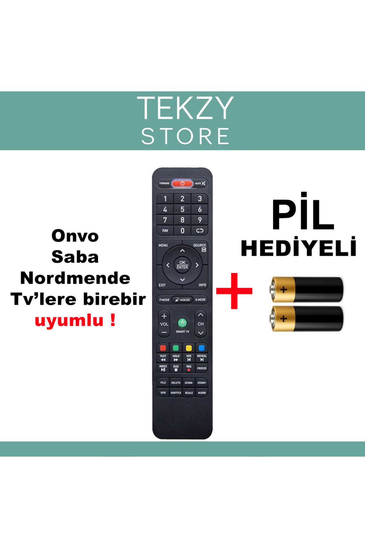Suntel Onvo Saba Nordmende Tv’lere birebir uyumlu kumanda