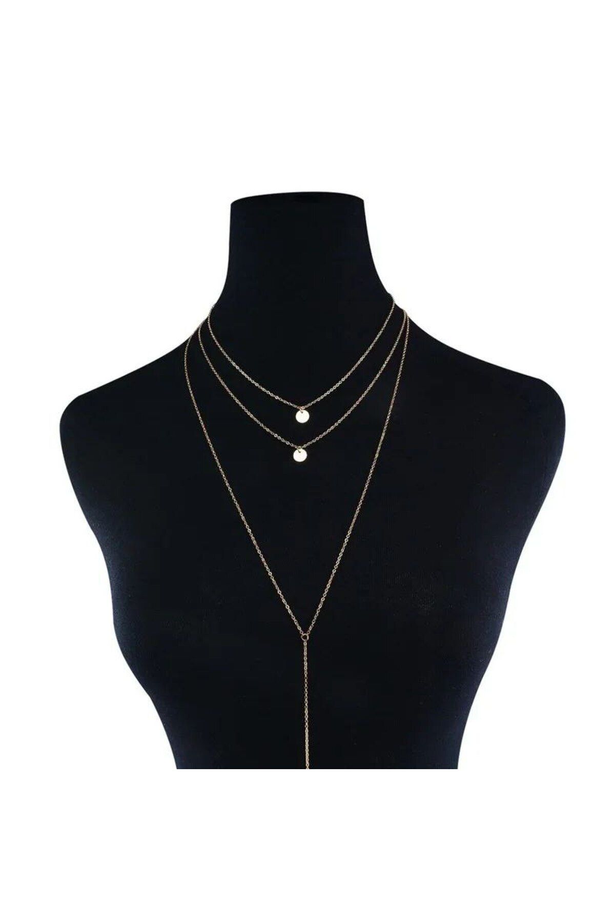 Shiklik MODA Şık Metal Daire Model Zincir Kolye - Zarafet ve Stil