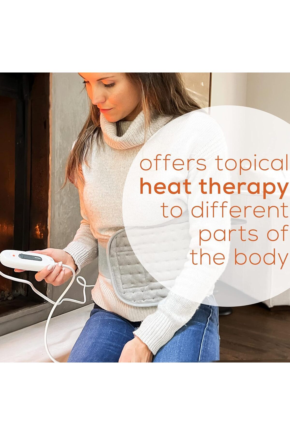 Beurer-UHP49 Heating Pad for Back Pain Relief, 6 Heat Settings, Soft Microplush, Machine Washable Fa 7