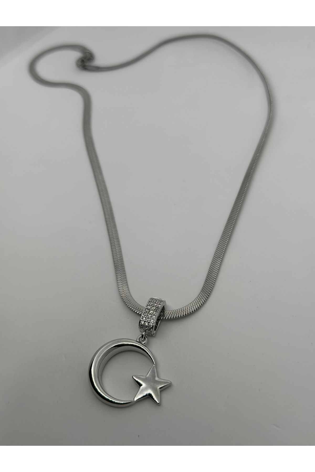 isikaccessories Ay Yıldız Kolye İtalyan Zincir