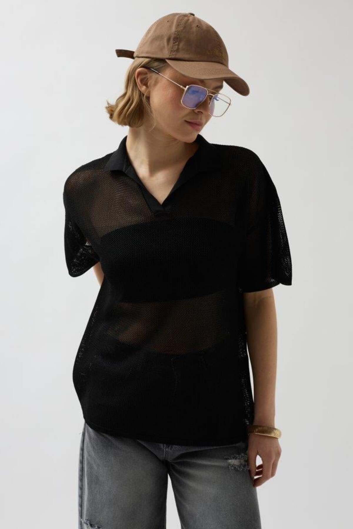 modamtn Polo Yaka TransparanT-Shirt
