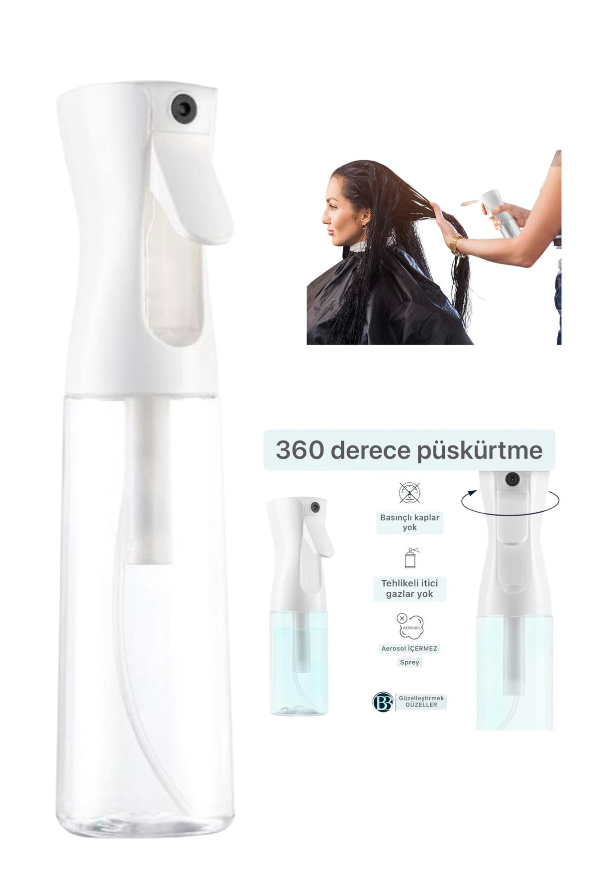 Yenigeldi 1 Adet 300 ml Çok Amaçlı Sprey Şişesi – Saçlar, Berber ve Kuaför ,Temizlik, Bitkiler