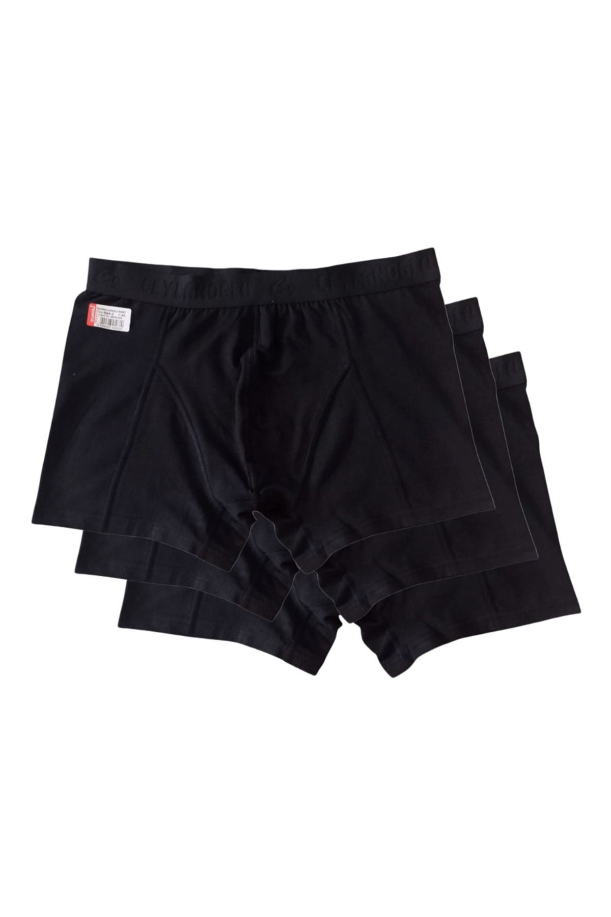 balkonda Boxer pamuklu cotton modal 3'lü ekonomik paket siyah slim fit ekstra esnek CBK1-1