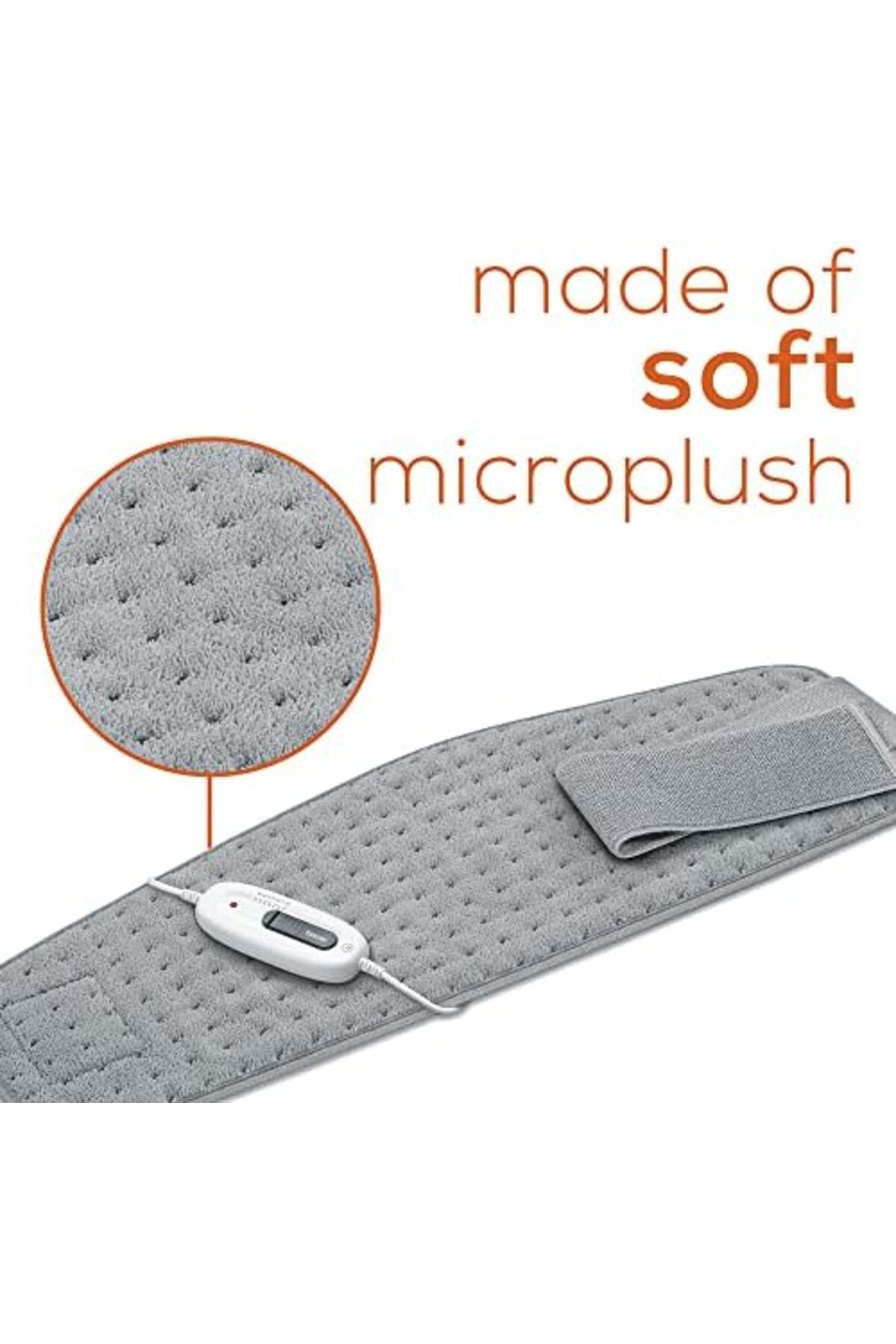 Beurer-UHP49 Heating Pad for Back Pain Relief, 6 Heat Settings, Soft Microplush, Machine Washable Fa 6