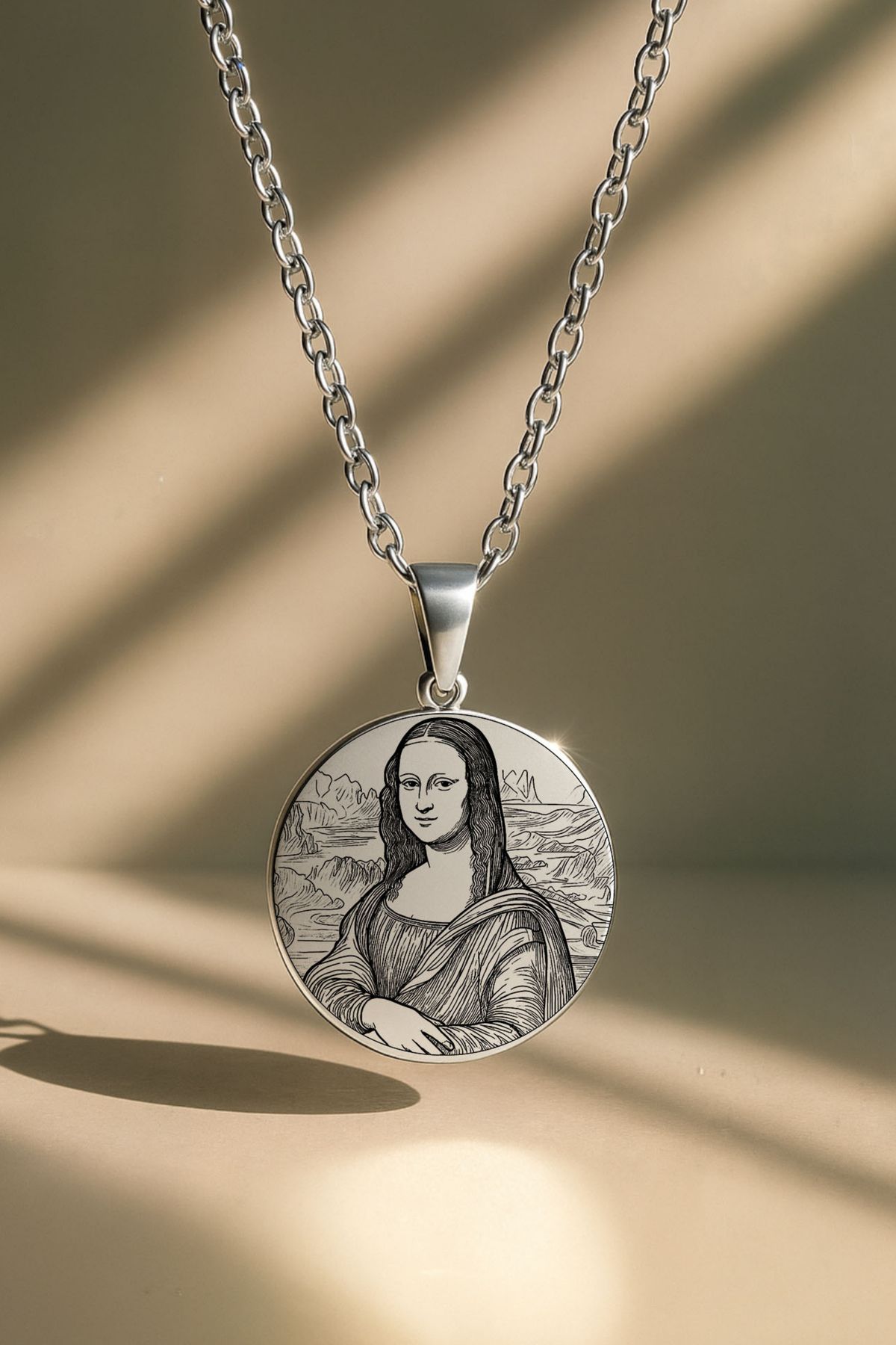 ArtinArt Mona Lisa - Leonardo Da Vinci | 316l Çelik Kolye