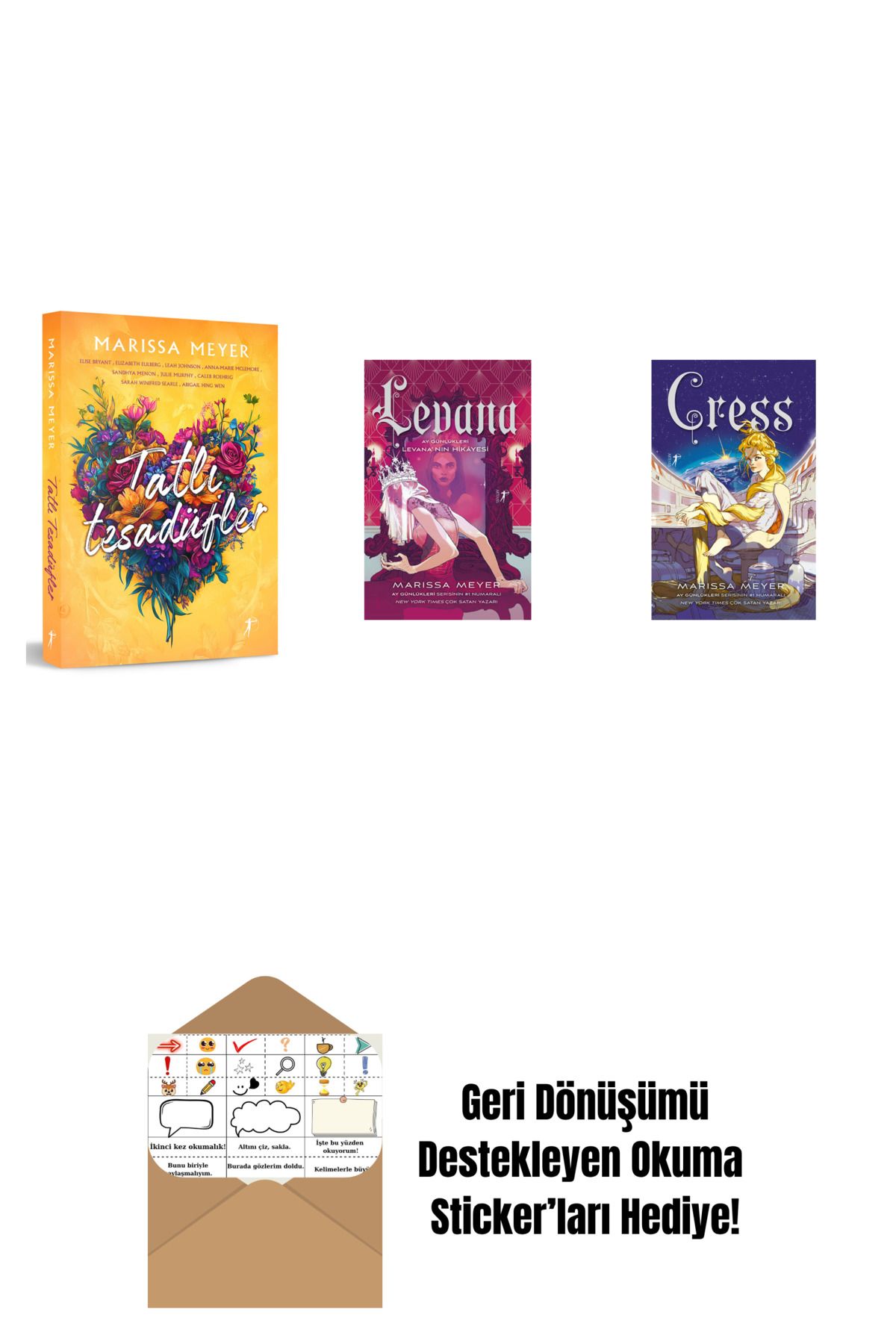 Artemis Yayınları Marissa Meyer 3 Kitap Set + Okuma Sticker'ları