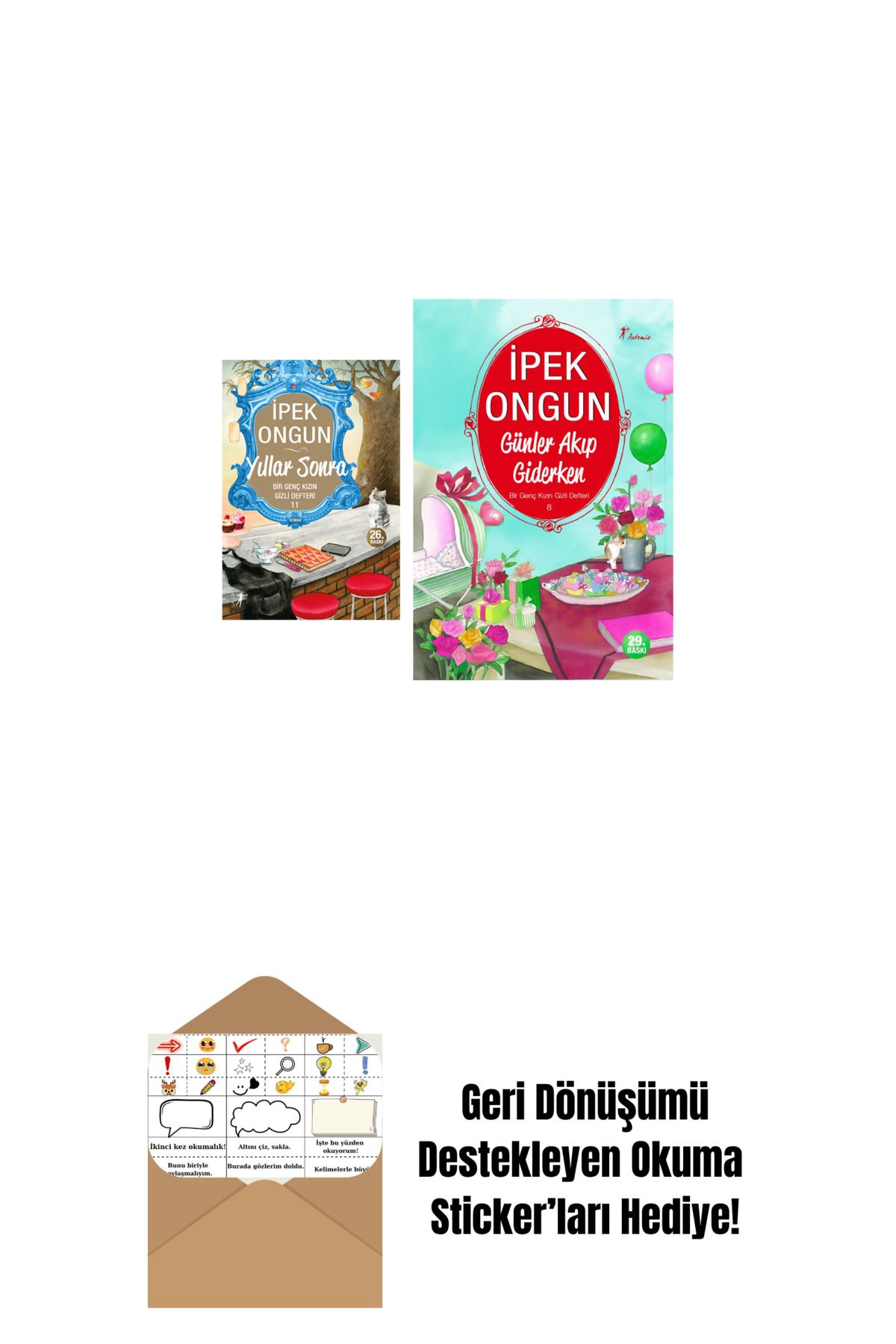 Artemis Yayınları Yıllar Sonra + Günler Akıp Giderken + Okuma Sticker'ları