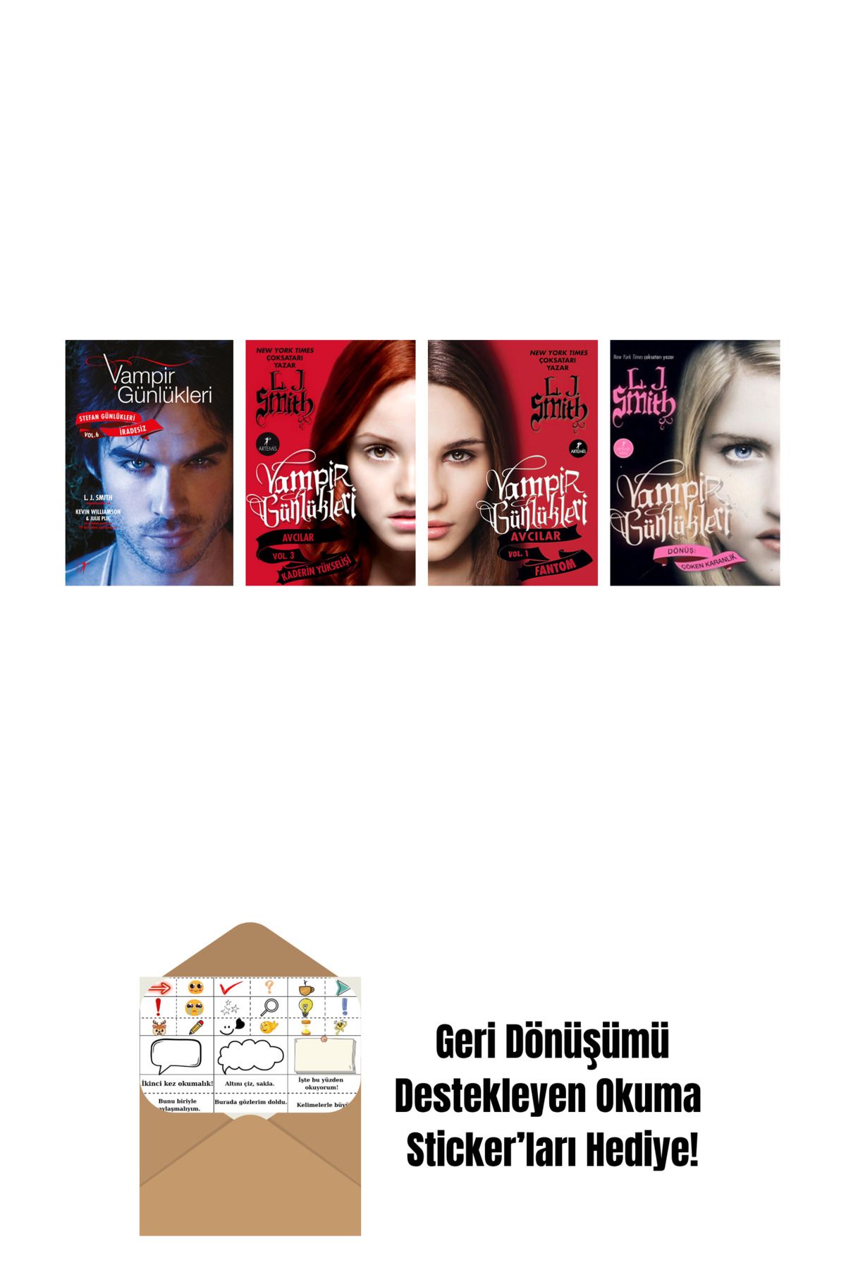 Artemis Yayınları L. J. Smith 4 Kitap Set + Okuma Sticker'ları