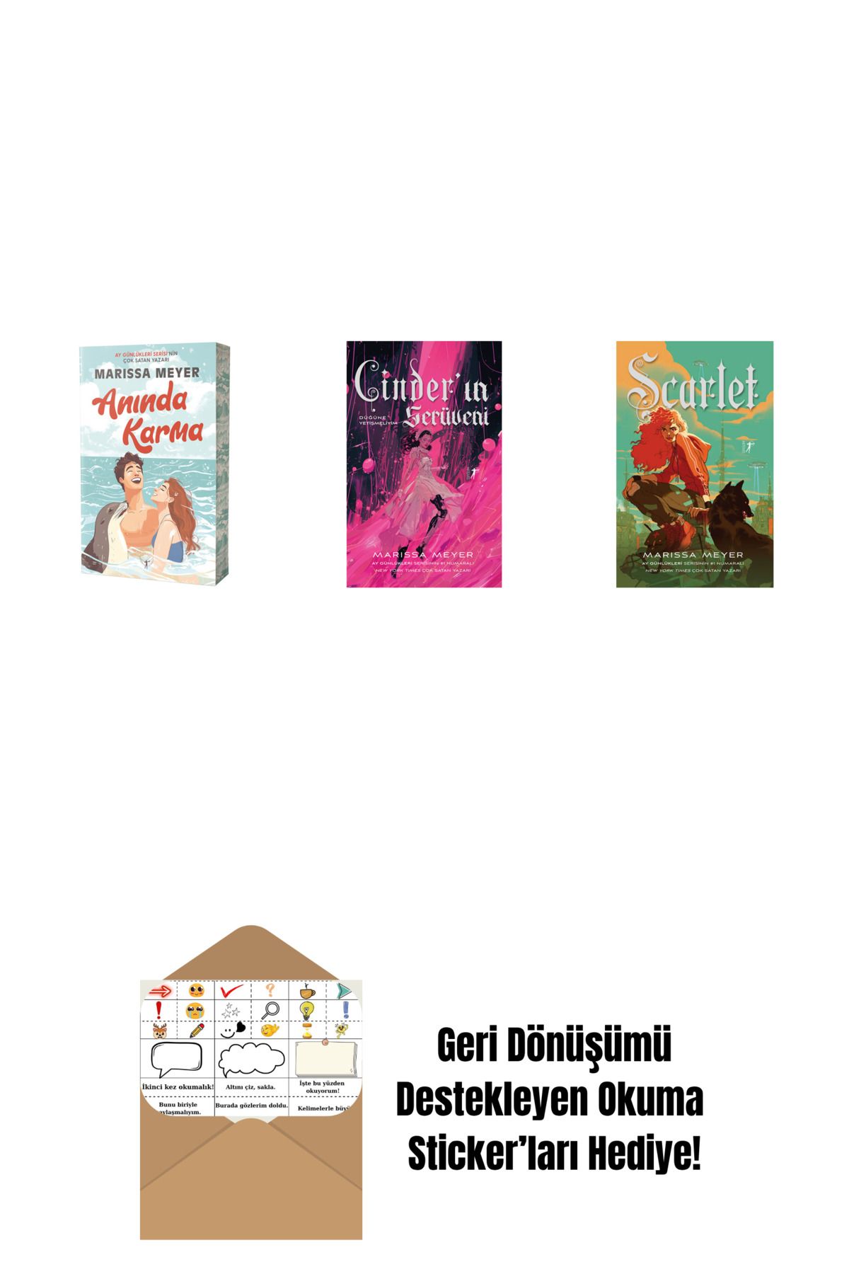 Artemis Yayınları Marissa Meyer 3 Kitap Set + Okuma Sticker'ları