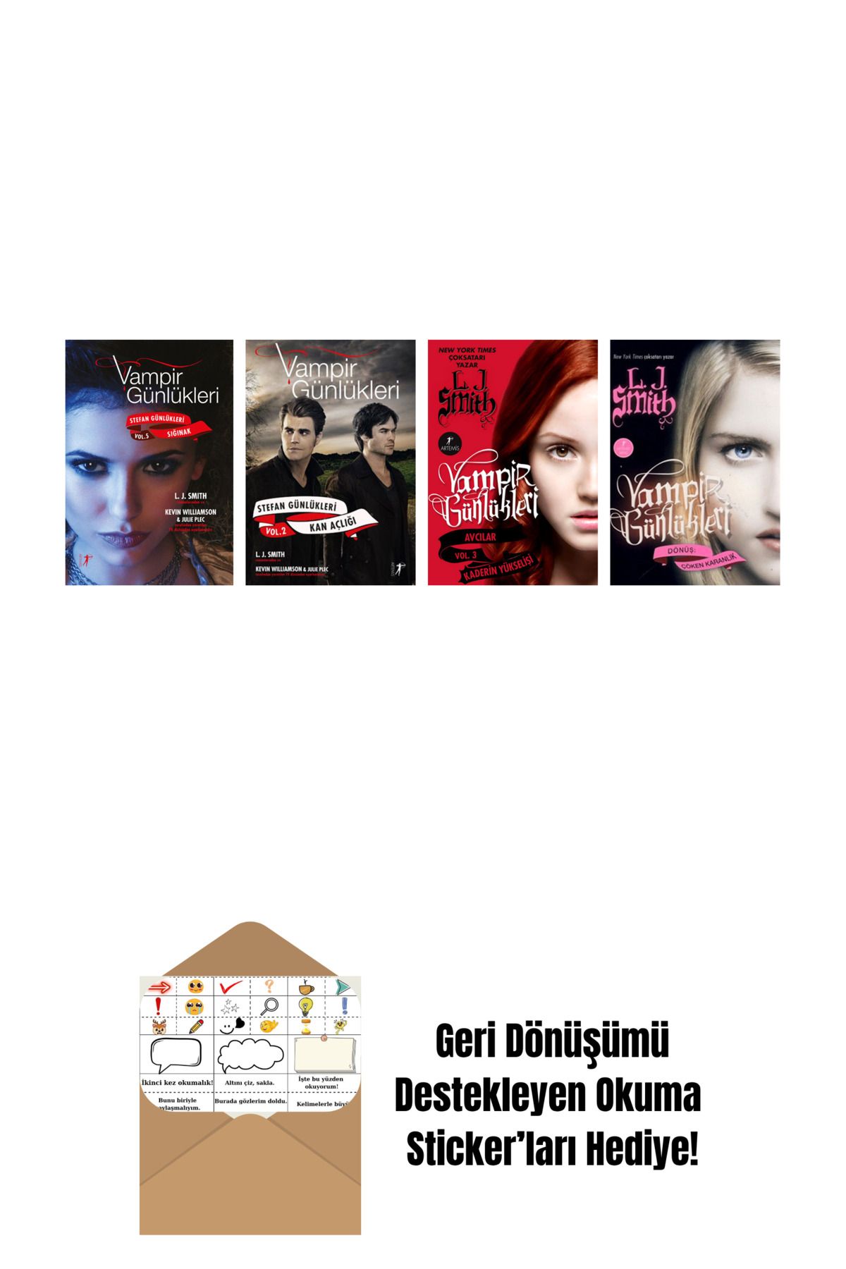 Artemis Yayınları L. J. Smith 4 Kitap Set + Okuma Sticker'ları