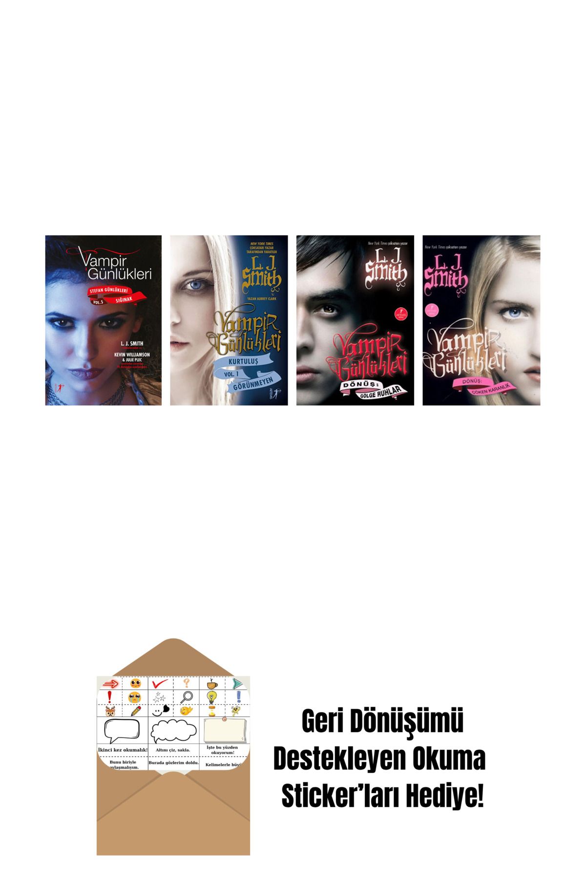Artemis Yayınları L. J. Smith 4 Kitap Set + Okuma Sticker'ları