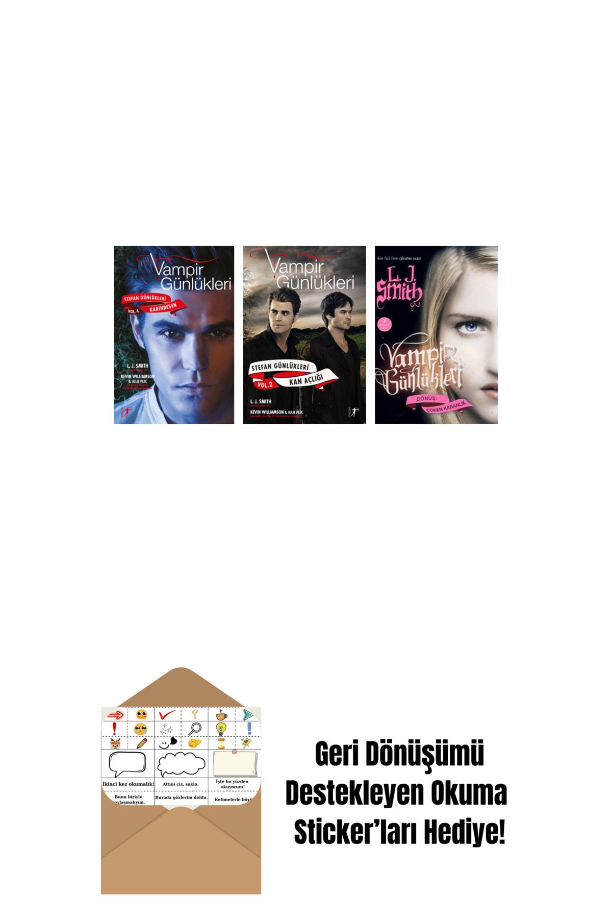 Artemis Yayınları L. J. Smith 3 Kitap Set + Okuma Sticker'ları
