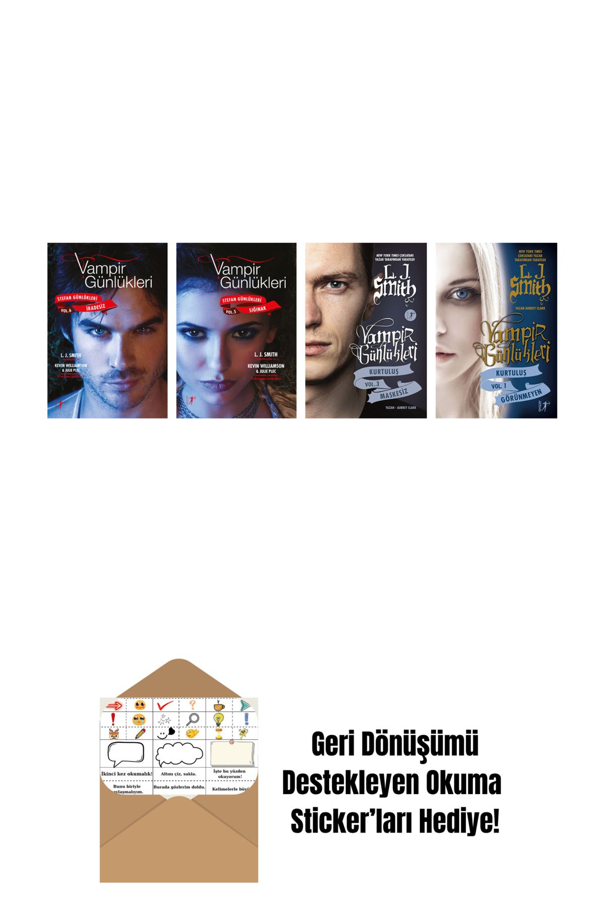 Artemis Yayınları L. J. Smith 4 Kitap Set + Okuma Sticker'ları