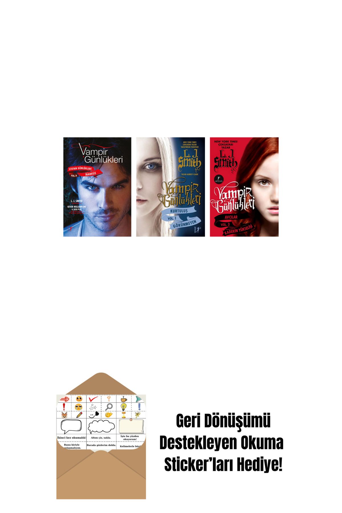 Artemis Yayınları L. J. Smith 3 Kitap Set + Okuma Sticker'ları