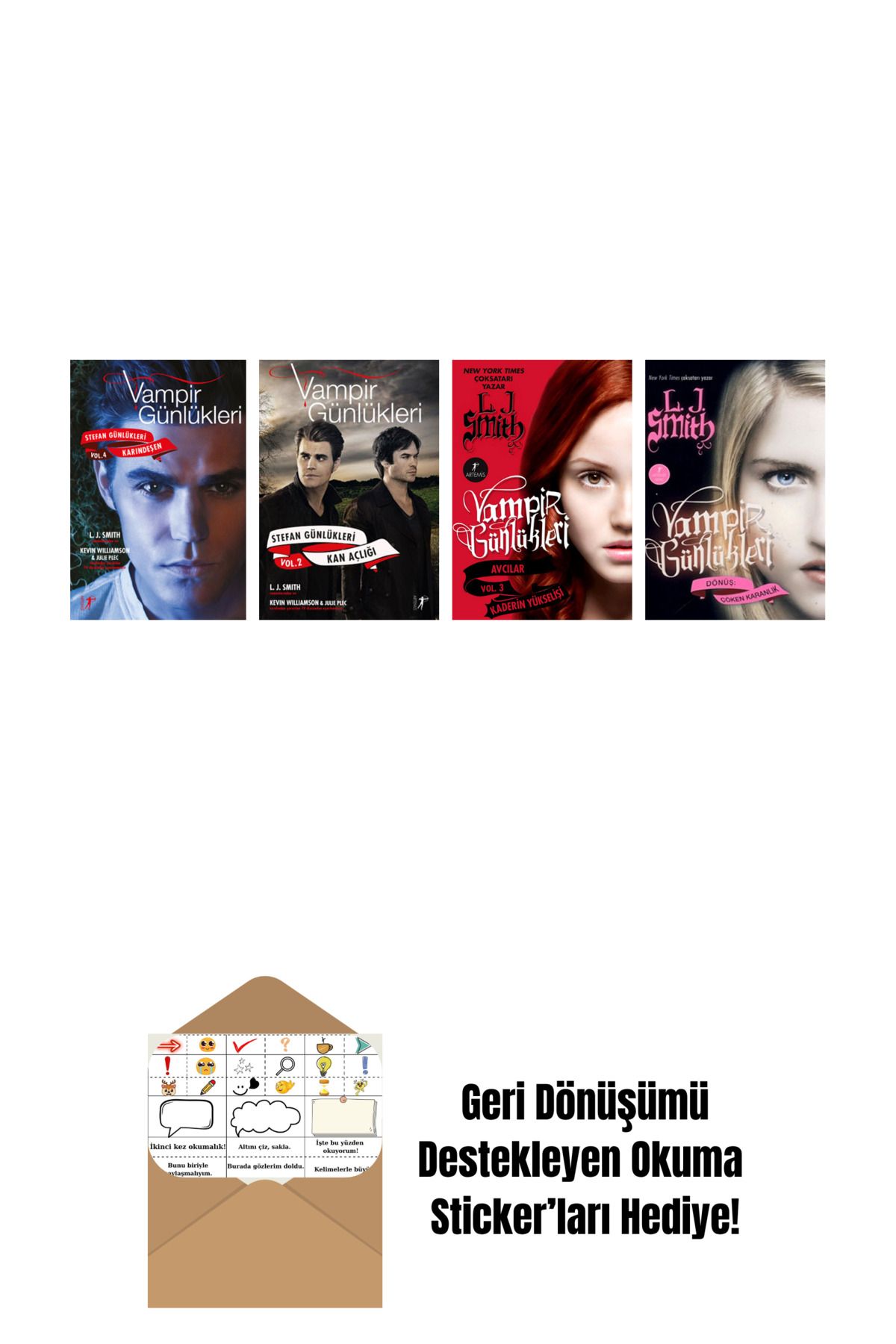 Artemis Yayınları L. J. Smith 4 Kitap Set + Okuma Sticker'ları