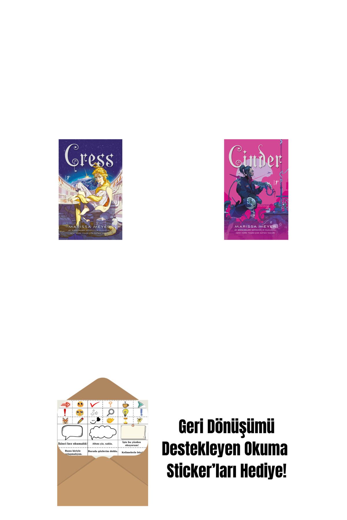 Artemis Yayınları Cress + Cinder + Okuma Sticker'ları