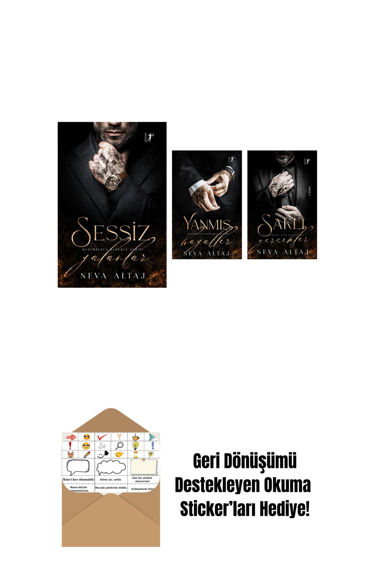 Artemis Yayınları Neva Altaj 3 Kitap Set + Okuma Sticker'ları