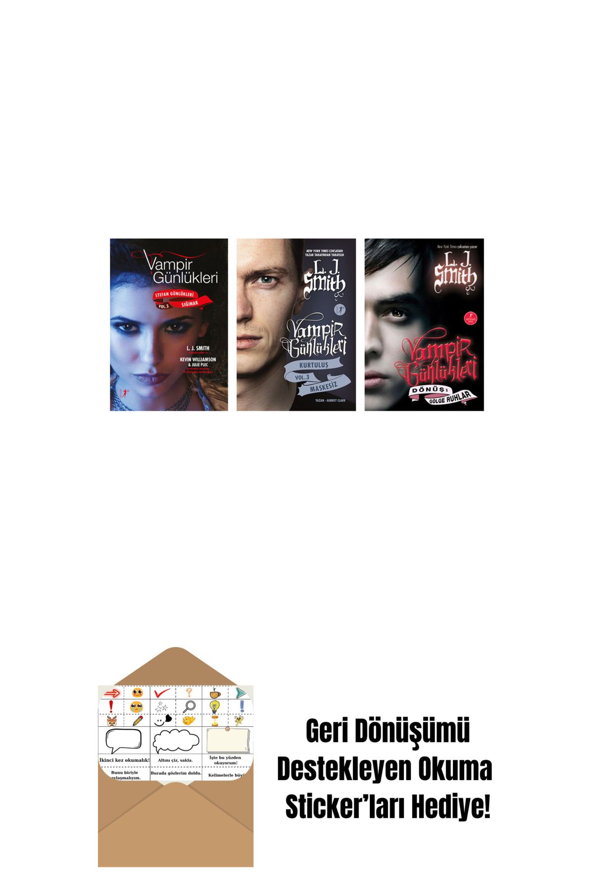Artemis Yayınları L. J. Smith 3 Kitap Set + Okuma Sticker'ları