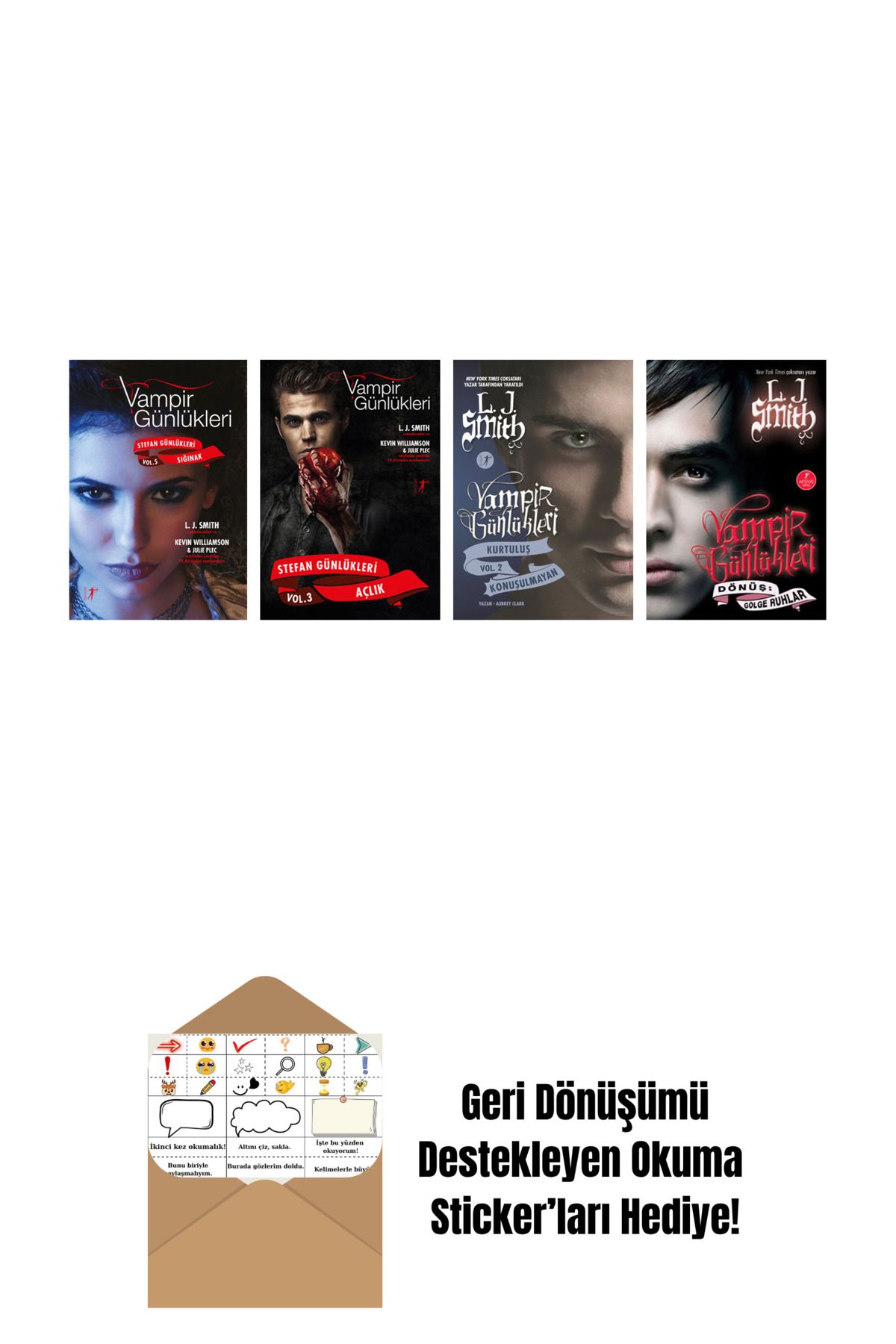 Artemis Yayınları L. J. Smith 4 Kitap Set + Okuma Sticker'ları