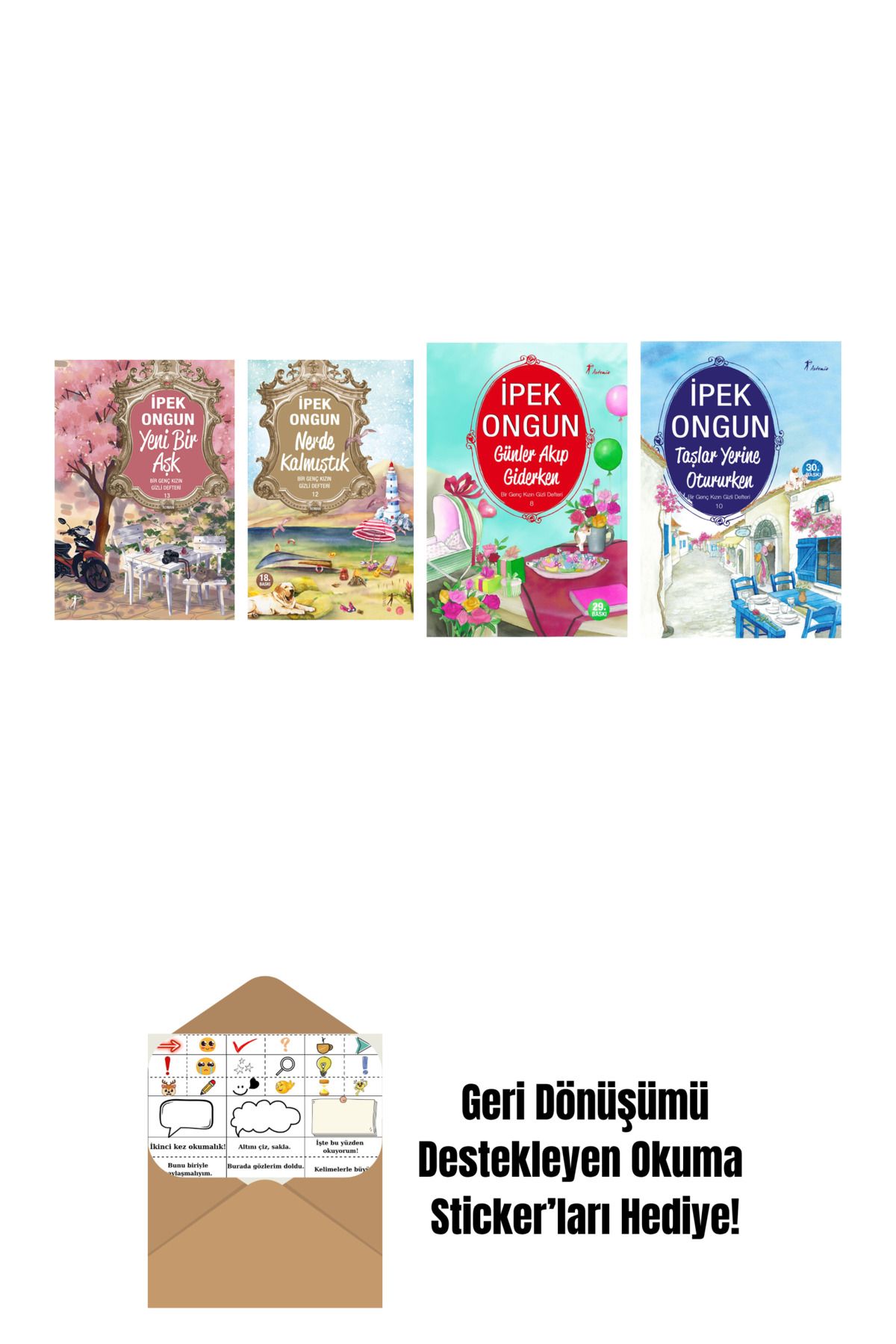 Artemis Yayınları İpek Ongun 4 Kitap Set + Okuma Sticker'ları
