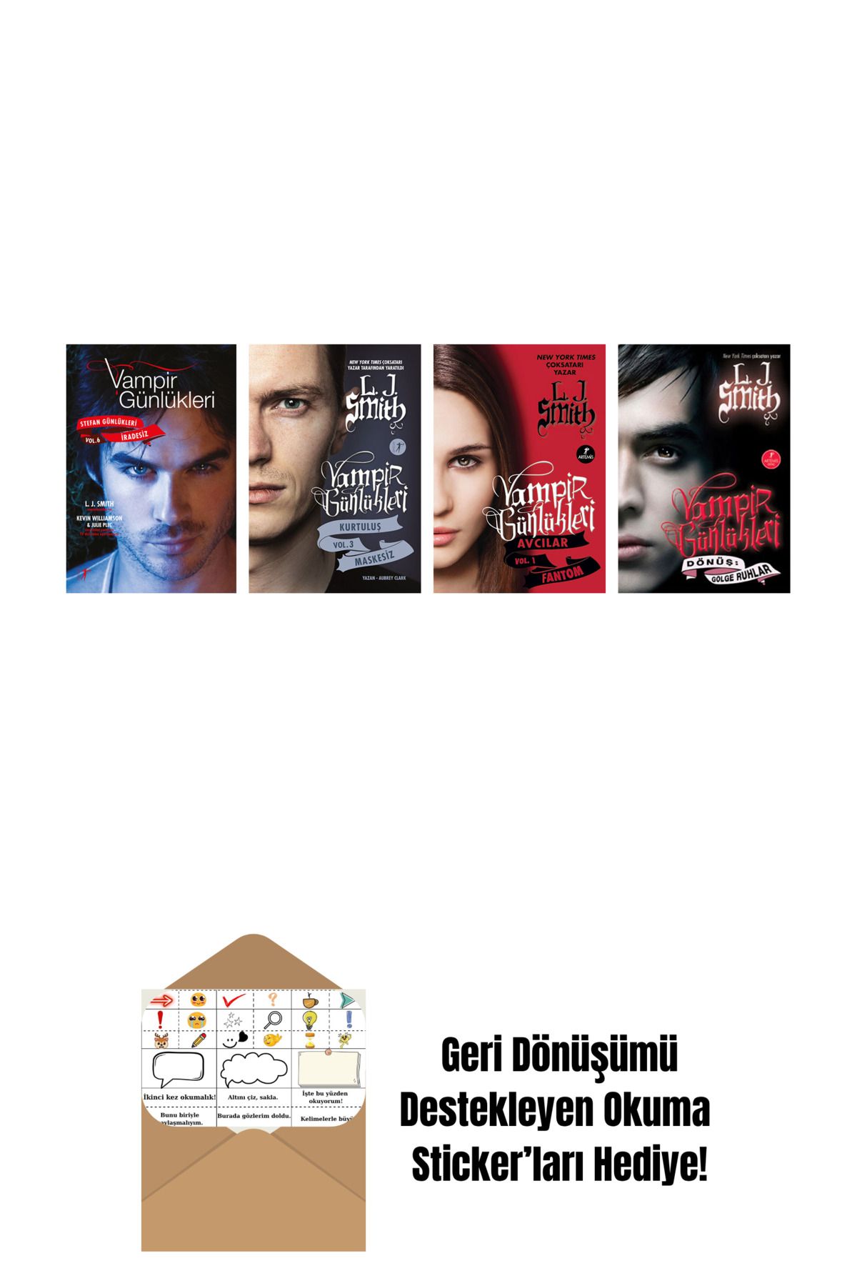 Artemis Yayınları L. J. Smith 4 Kitap Set + Okuma Sticker'ları