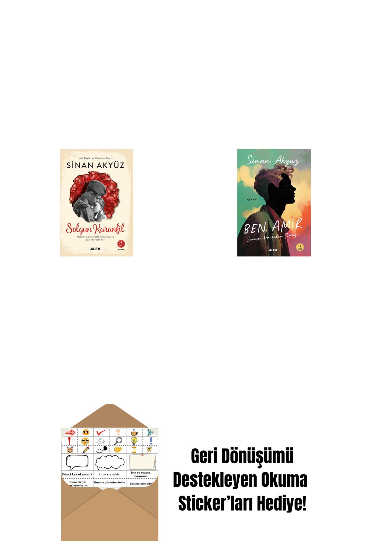 Alfa Yayınları Solgun Karanfil + Ben Amir + Okuma Sticker'ları