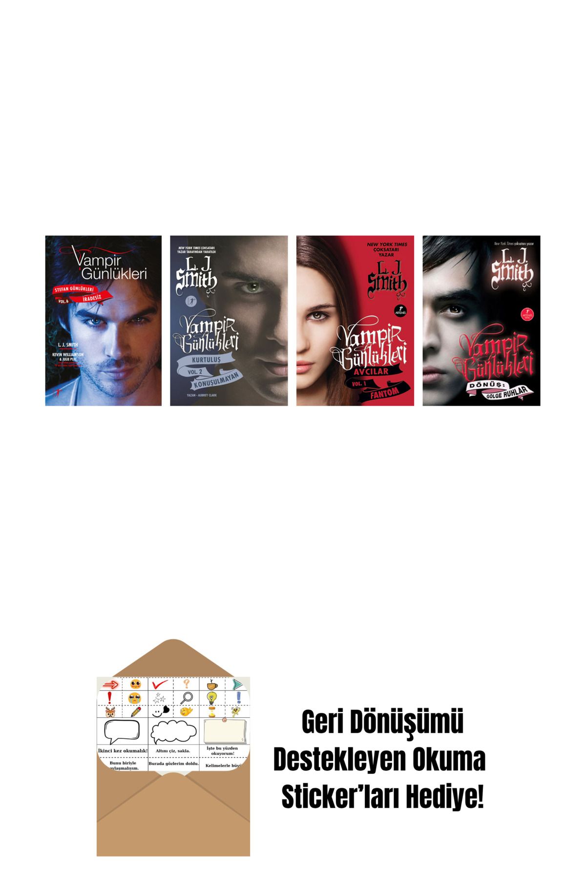 Artemis Yayınları L. J. Smith 4 Kitap Set + Okuma Sticker'ları