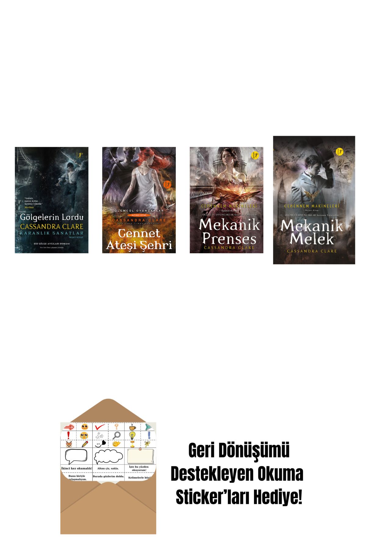 Artemis Yayınları Cassandra Clare 4 Kitap Set + Okuma Sticker'ları