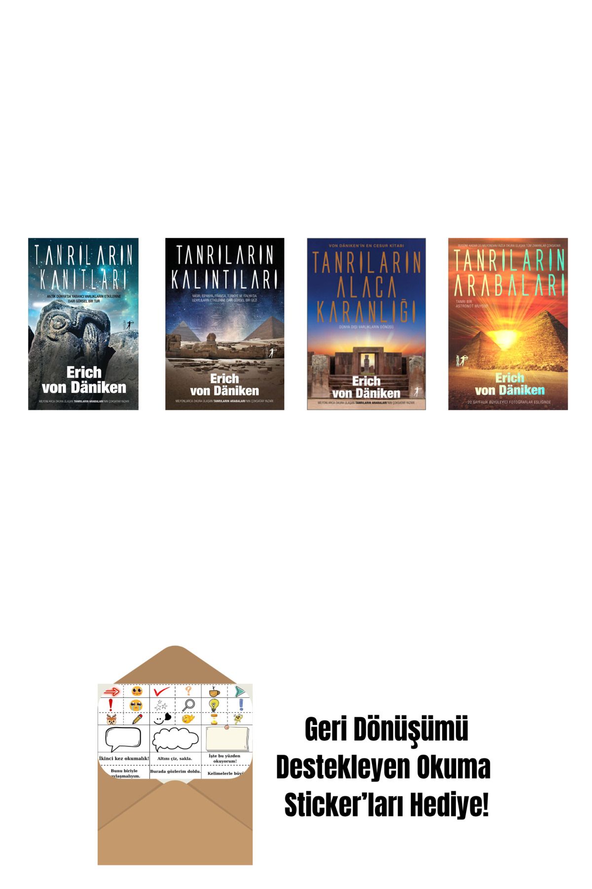 Artemis Yayınları Erich Von Daniken 4 Kitap Set + Okuma Sticker'ları