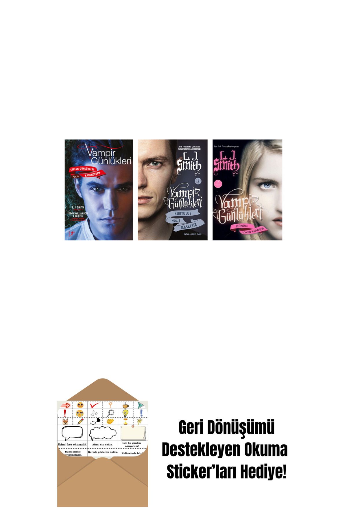Artemis Yayınları L. J. Smith 3 Kitap Set + Okuma Sticker'ları