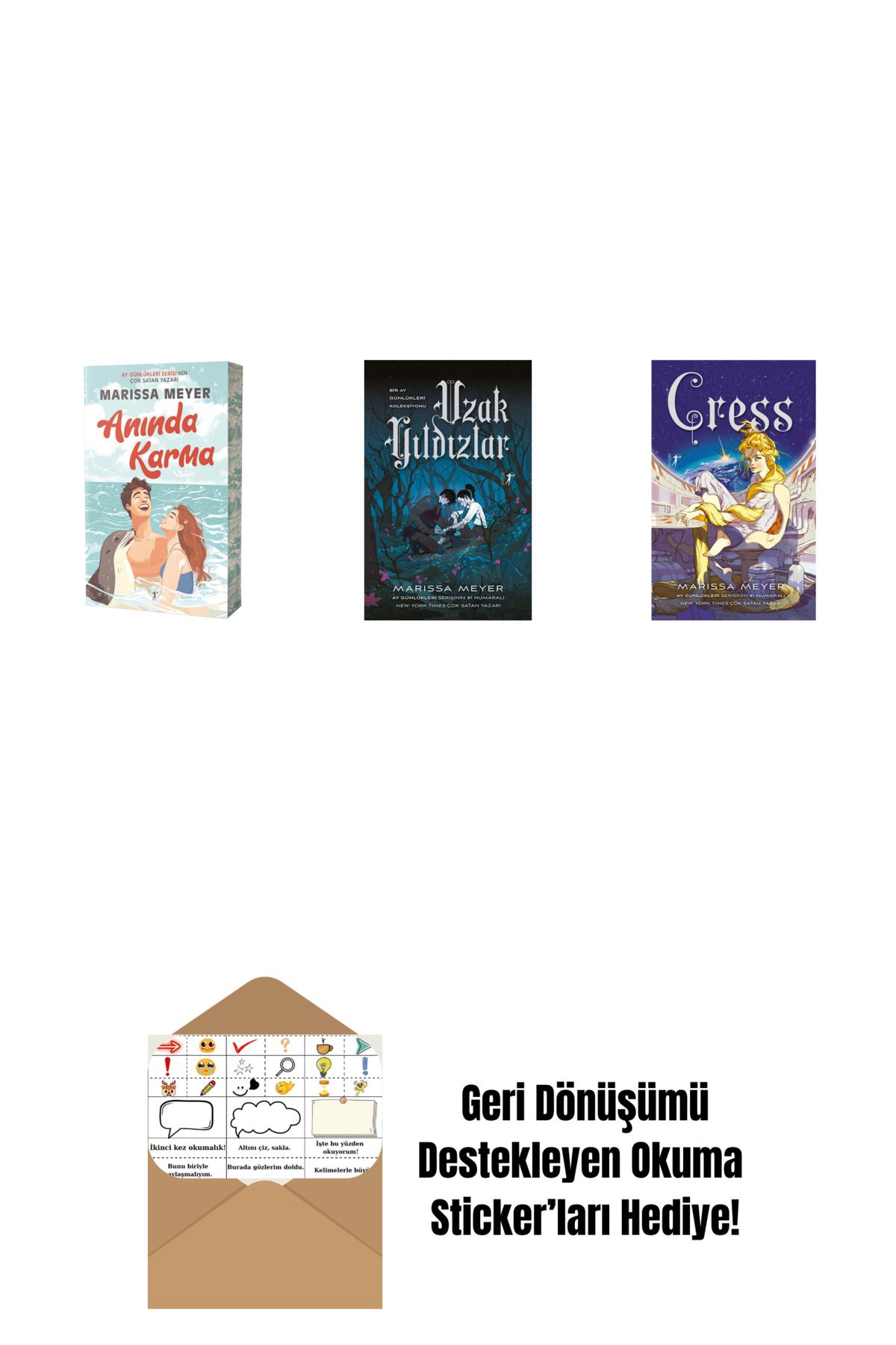 Artemis Yayınları Marissa Meyer 3 Kitap Set + Okuma Sticker'ları