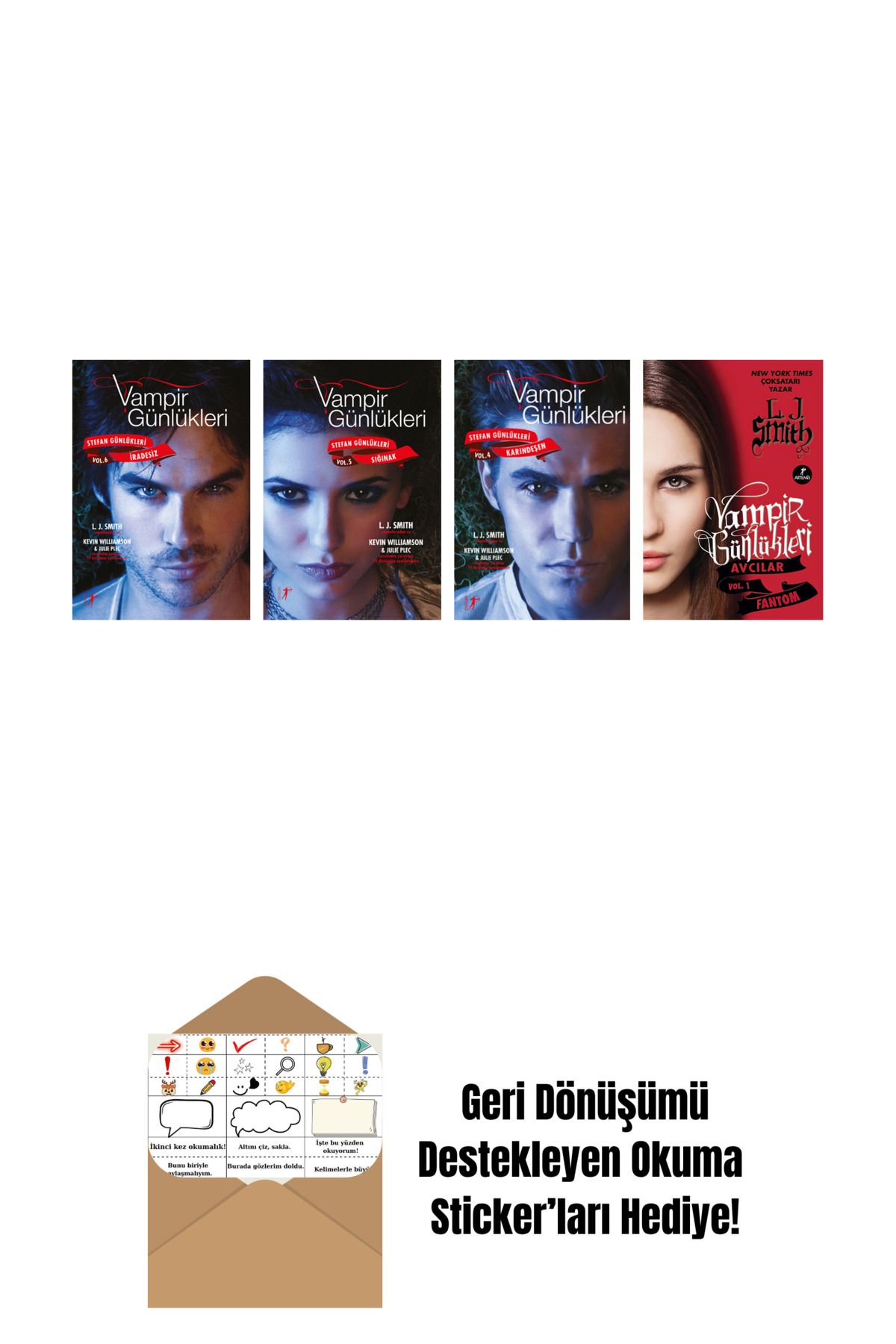Artemis Yayınları L. J. Smith 4 Kitap Set + Okuma Sticker'ları